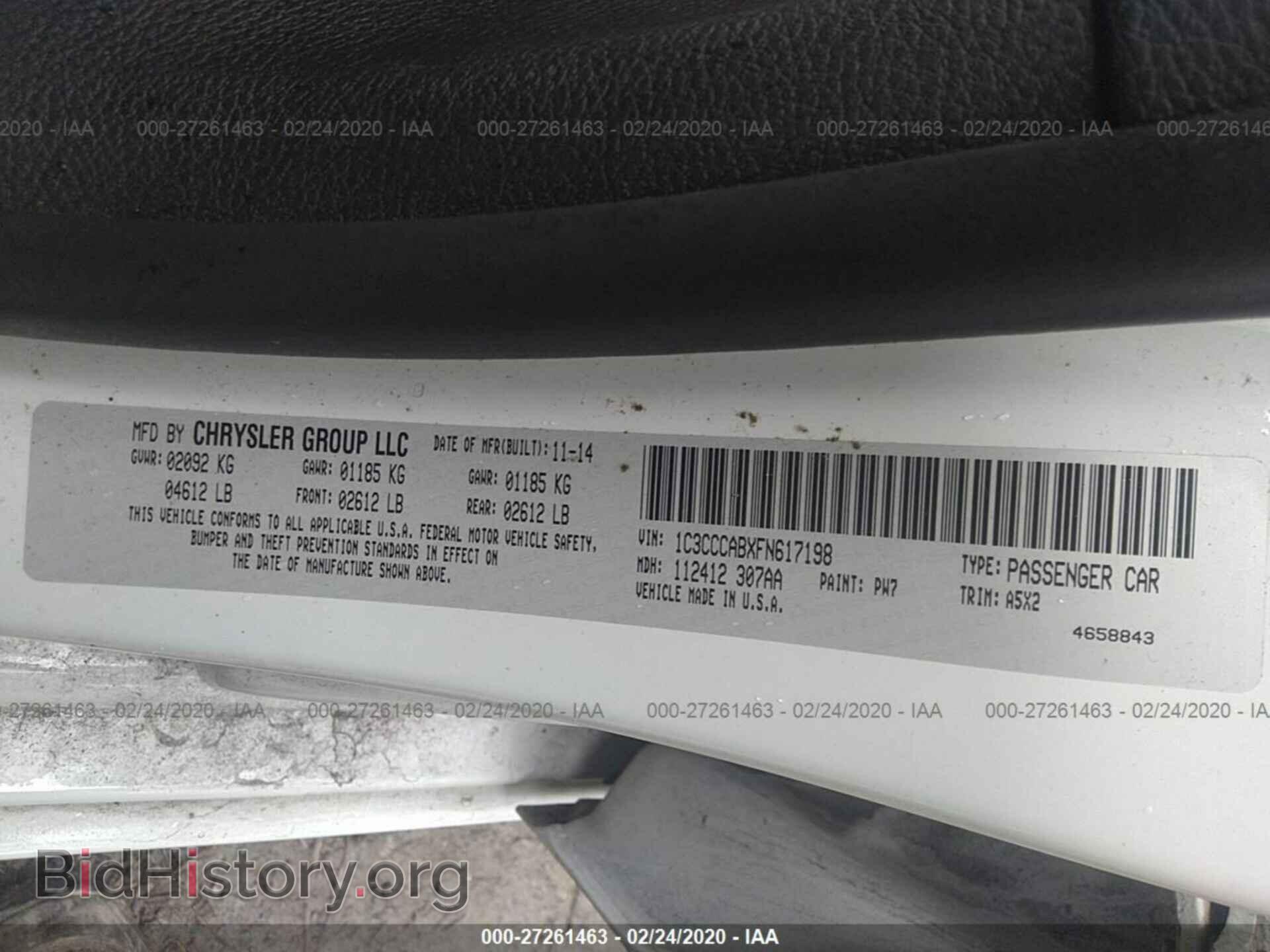 2015 CHRYSLER 200 - VIN: 1C3CCCABXFN617198 - Photo 9