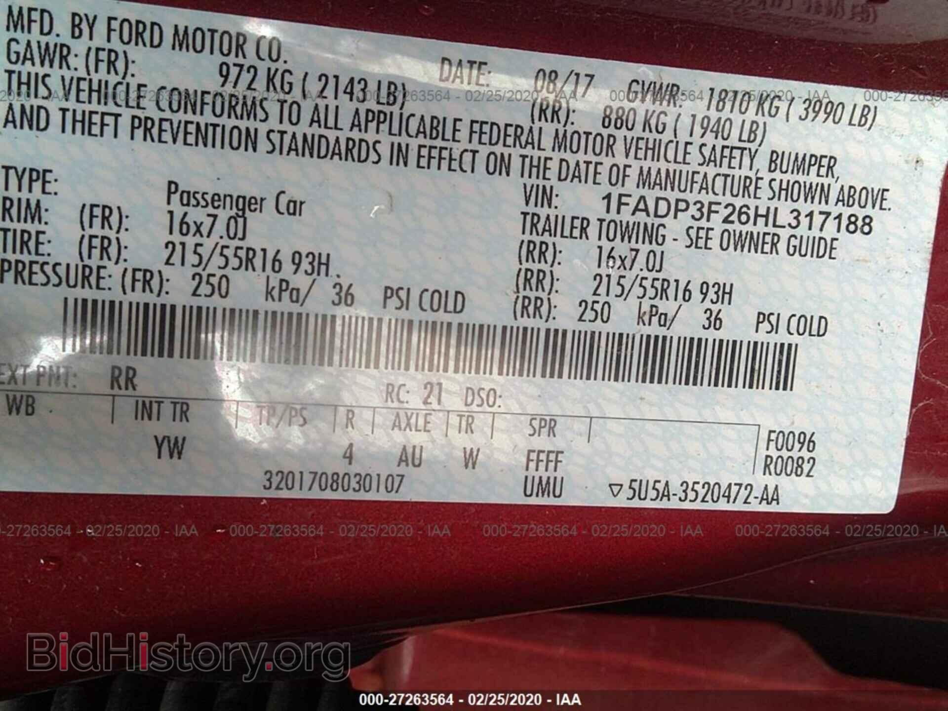 2017 FORD FOCUS - VIN: 1FADP3F26HL317188 - Photo 9