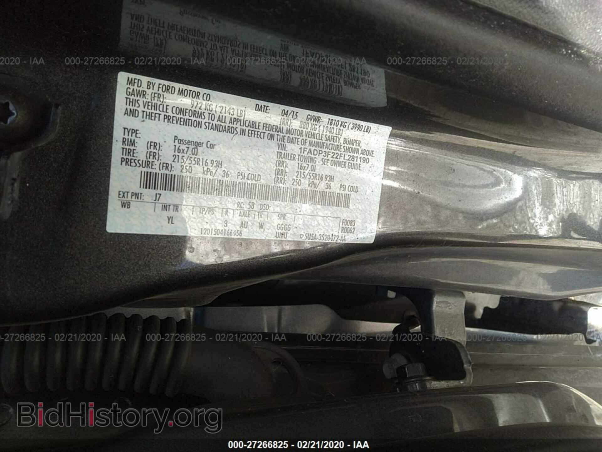 2015 FORD FOCUS - VIN: 1FADP3F22FL281190 - Фото 9