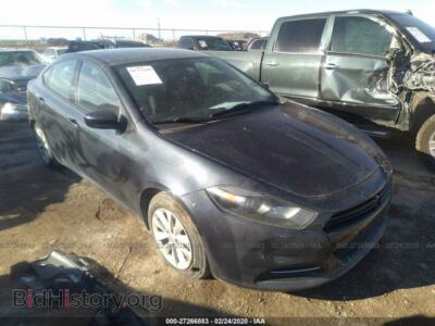 2014 Dodge DART SXT, gray — VIN 1C3CDFBB3ED920454, IAAI