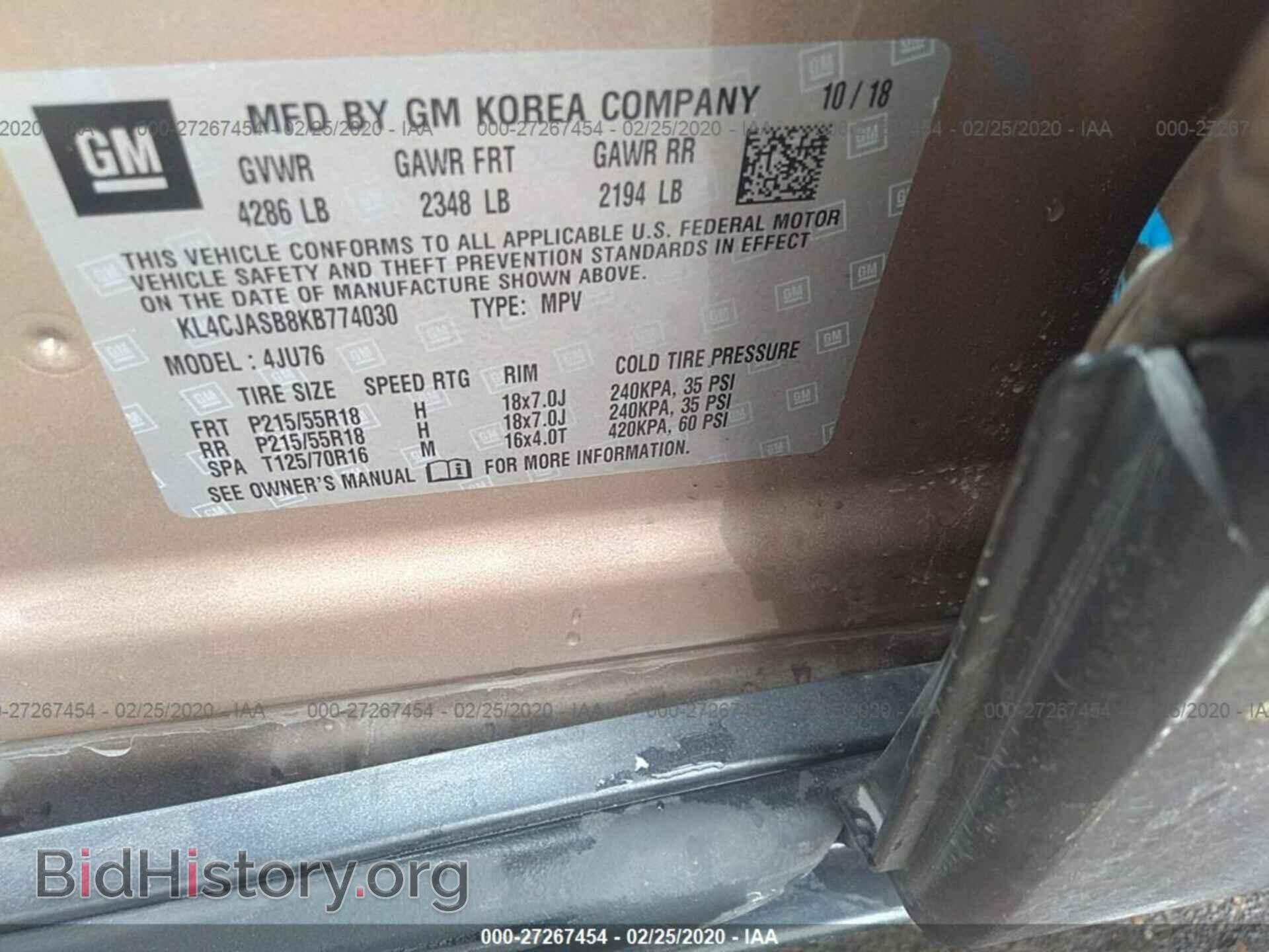 2019 BUICK ENCORE - VIN: KL4CJASB8KB774030 - Photo 9