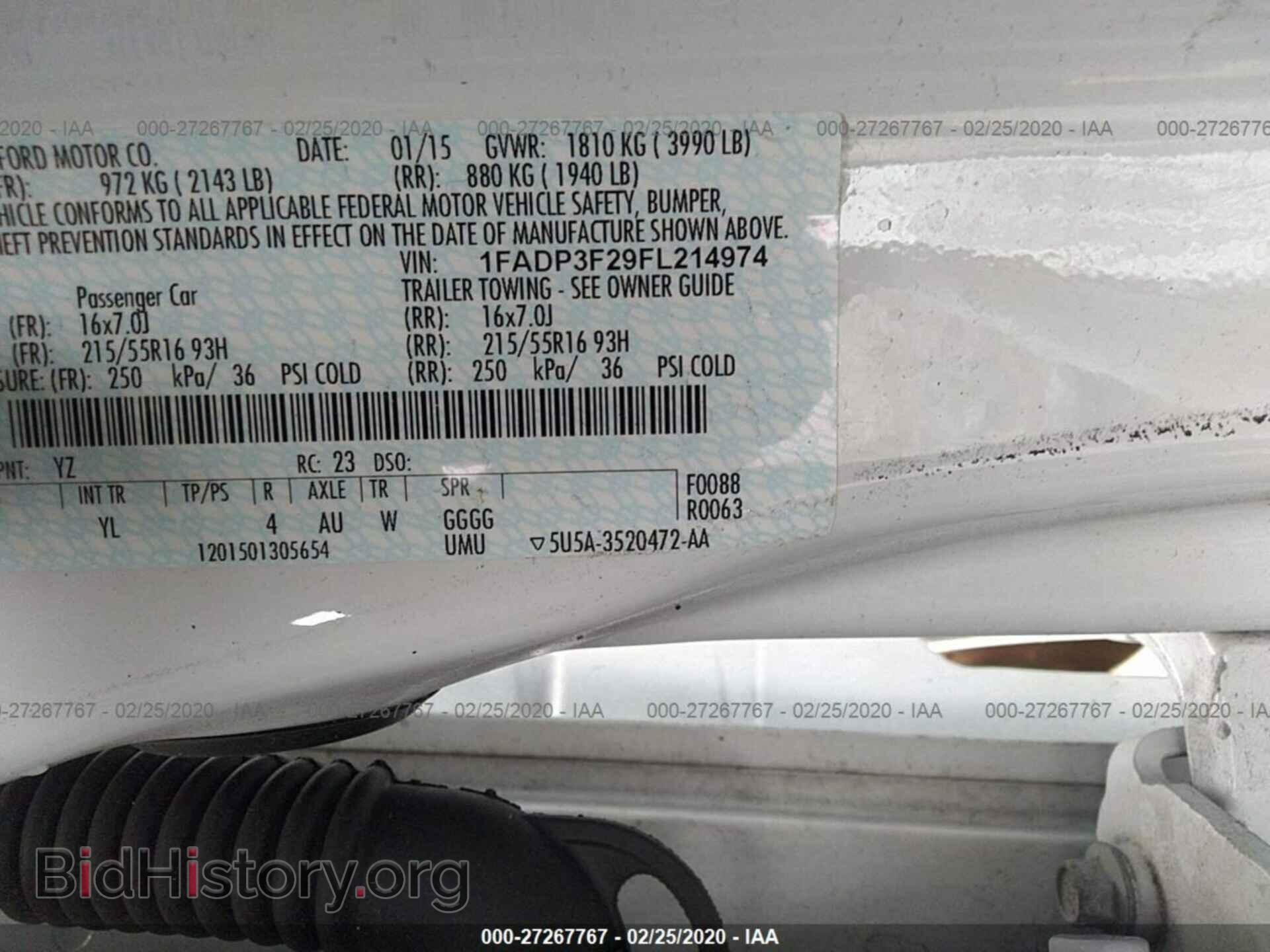 2015 FORD FOCUS - VIN: 1FADP3F29FL214974 - Фото 9