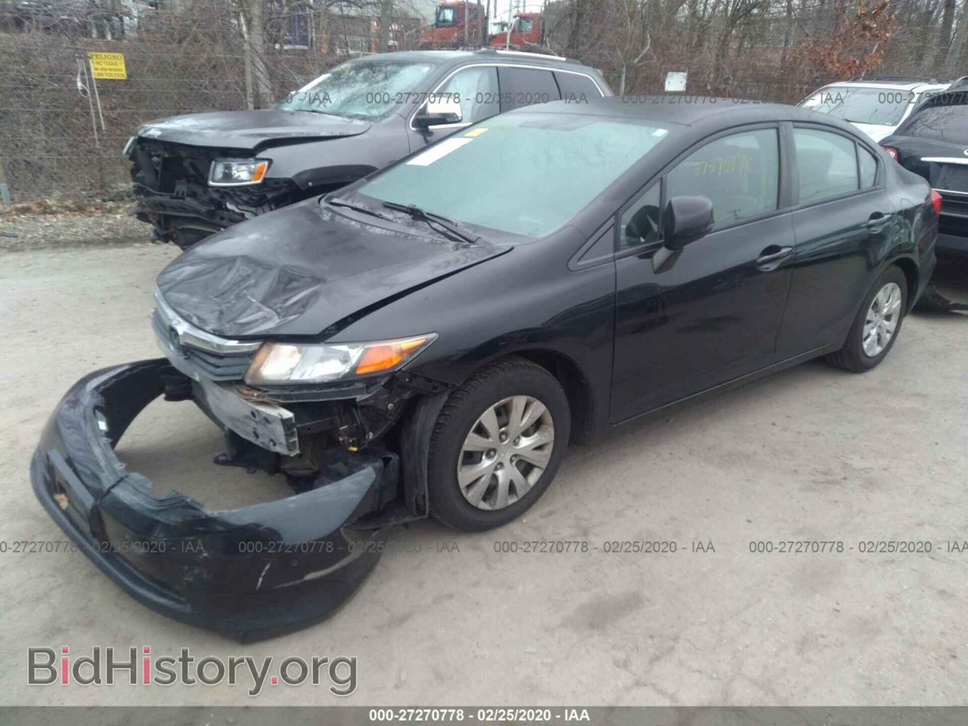 2012 HONDA CIVIC - VIN: 2HGFB2F54CH609967 - Фото 2