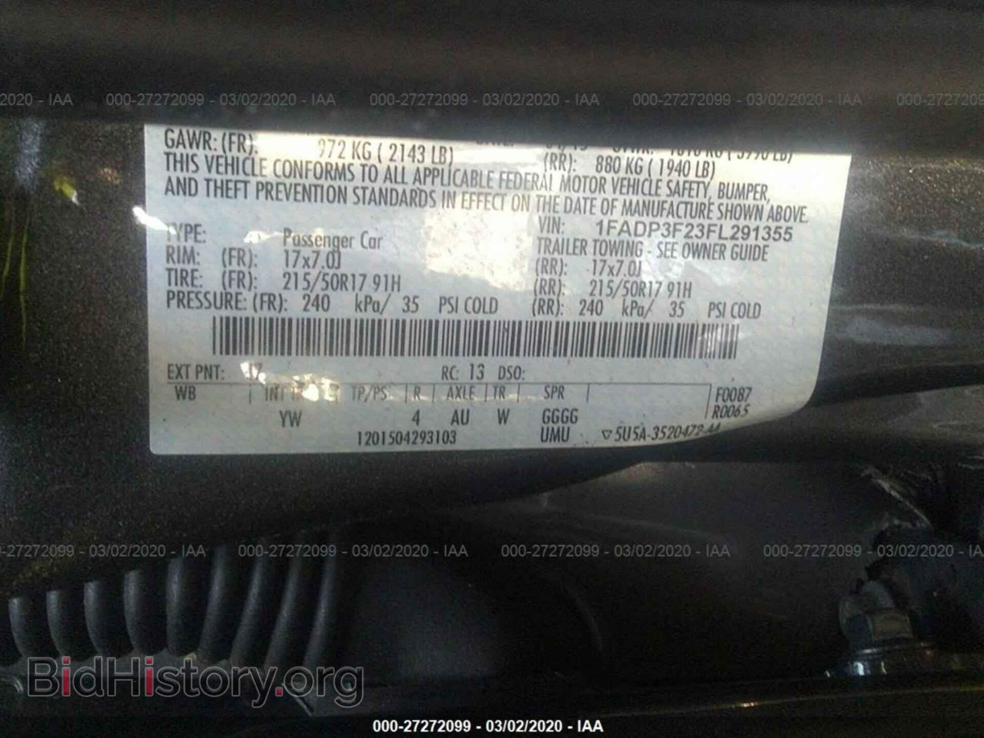 2015 FORD FOCUS - VIN: 1FADP3F23FL291355 - Фото 9