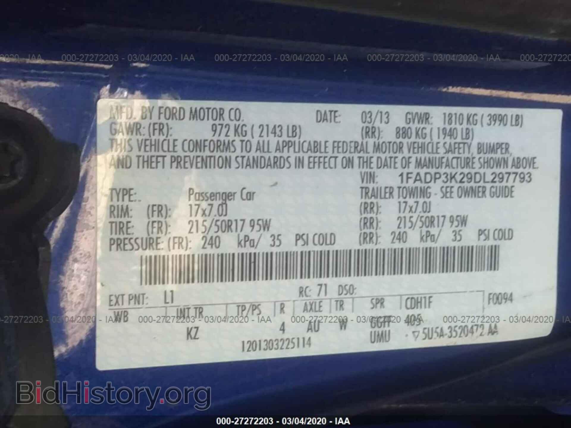 2013 FORD FOCUS - VIN: 1FADP3K29DL297793 - Photo 9