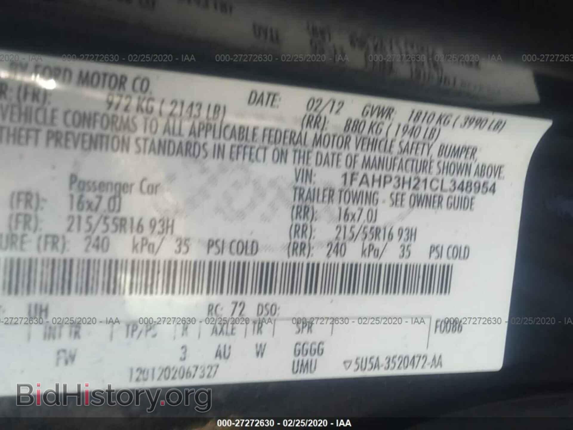 2012 FORD FOCUS - VIN: 1FAHP3H21CL348954 - Photo 9