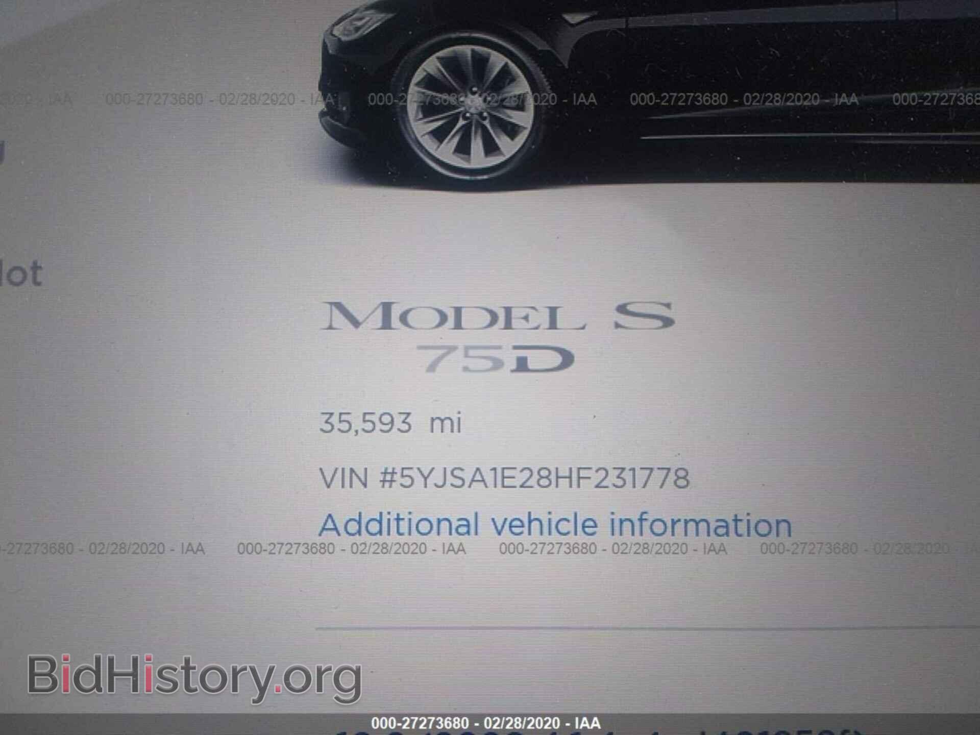 2017 TESLA MODEL S - VIN: 5YJSA1E28HF231778 - Photo 7