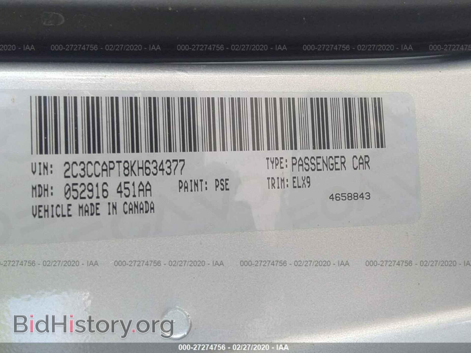 2019 CHRYSLER 300C - VIN: 2C3CCAPT8KH634377 - Photo 9