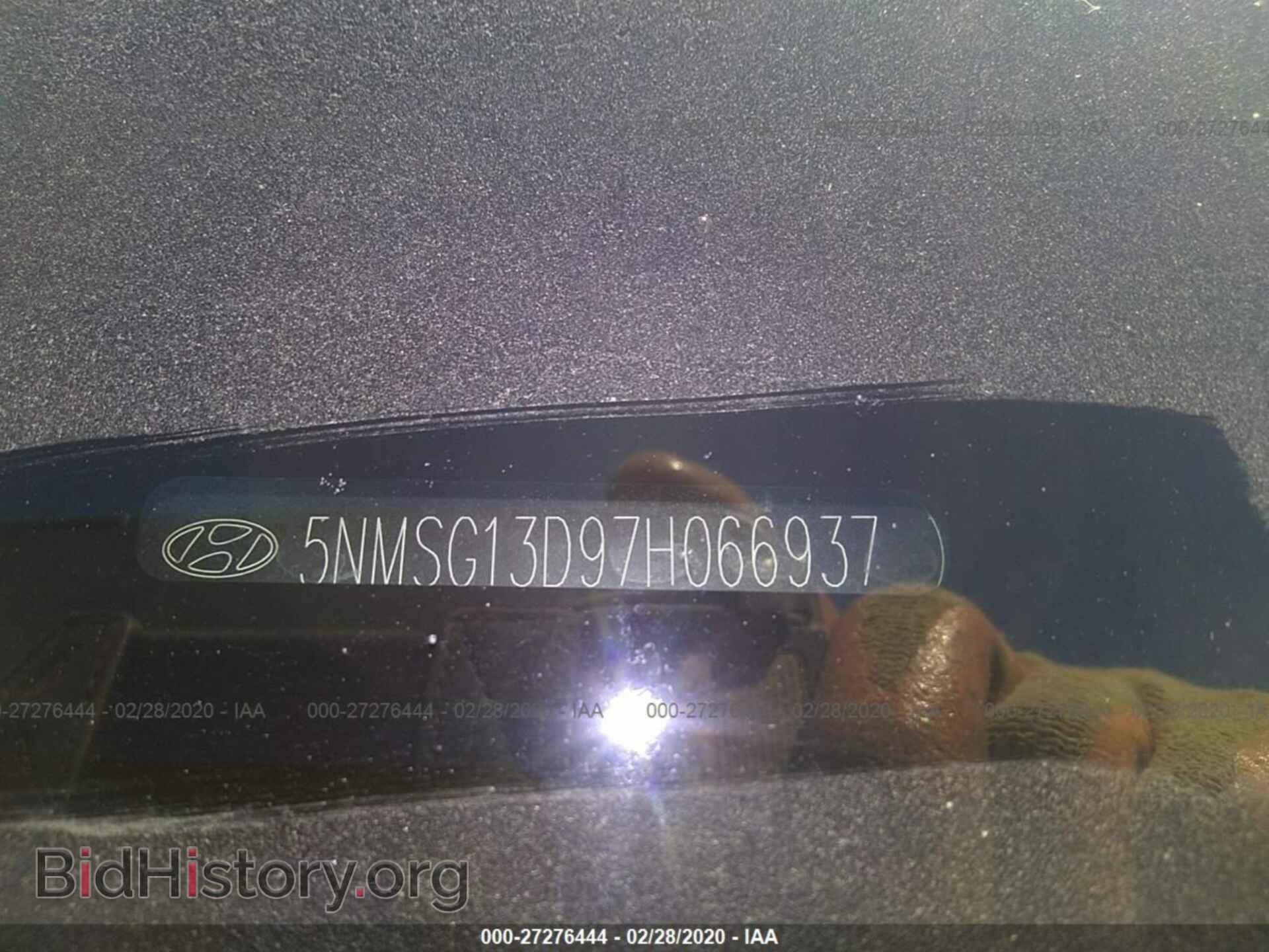 2007 HYUNDAI SANTA FE - VIN: 5NMSG13D97H066937 - Фото 9