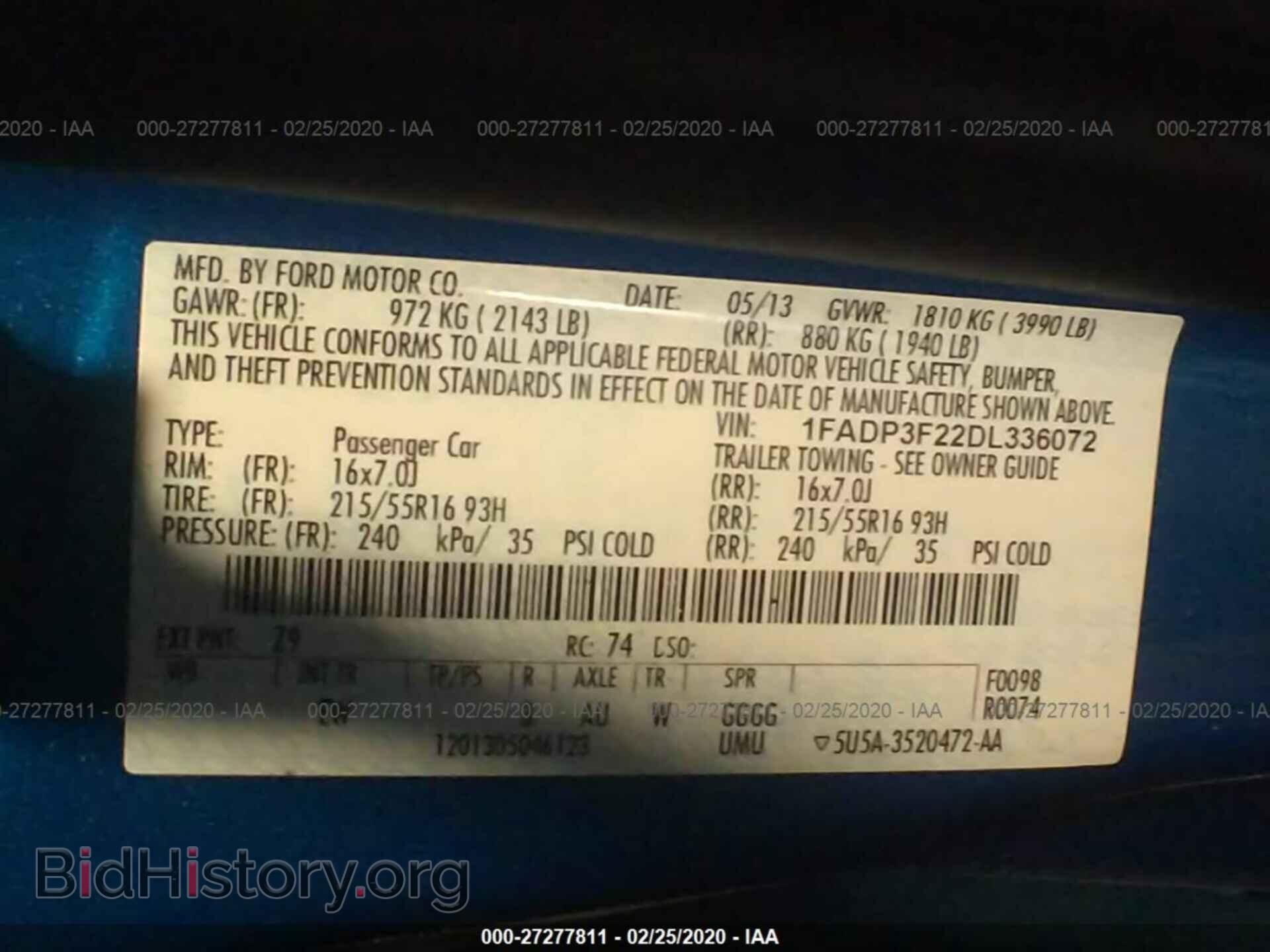 2013 FORD FOCUS - VIN: 1FADP3F22DL336072 - Photo 9