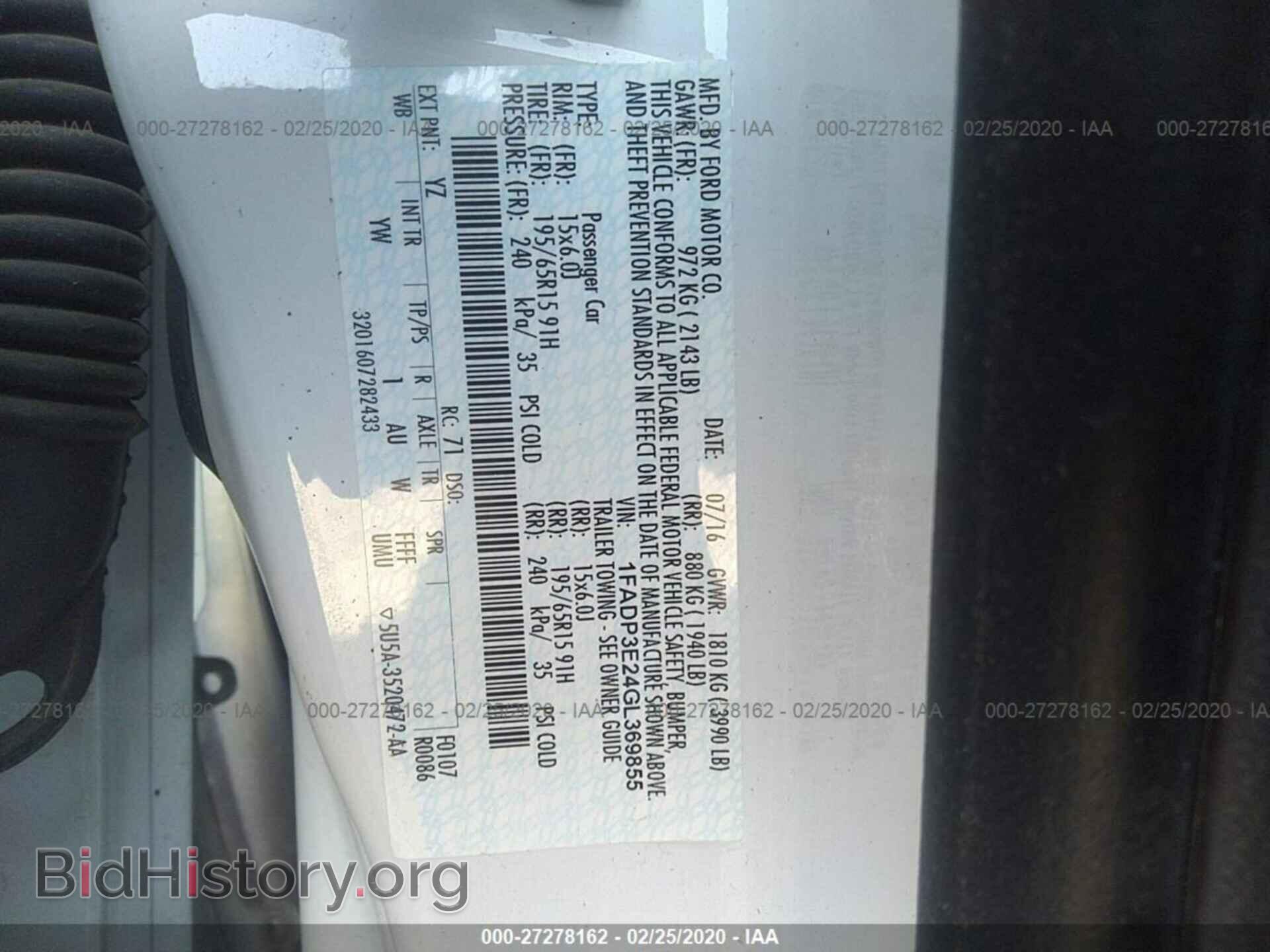 2016 FORD FOCUS - VIN: 1FADP3E24GL369855 - Фото 9