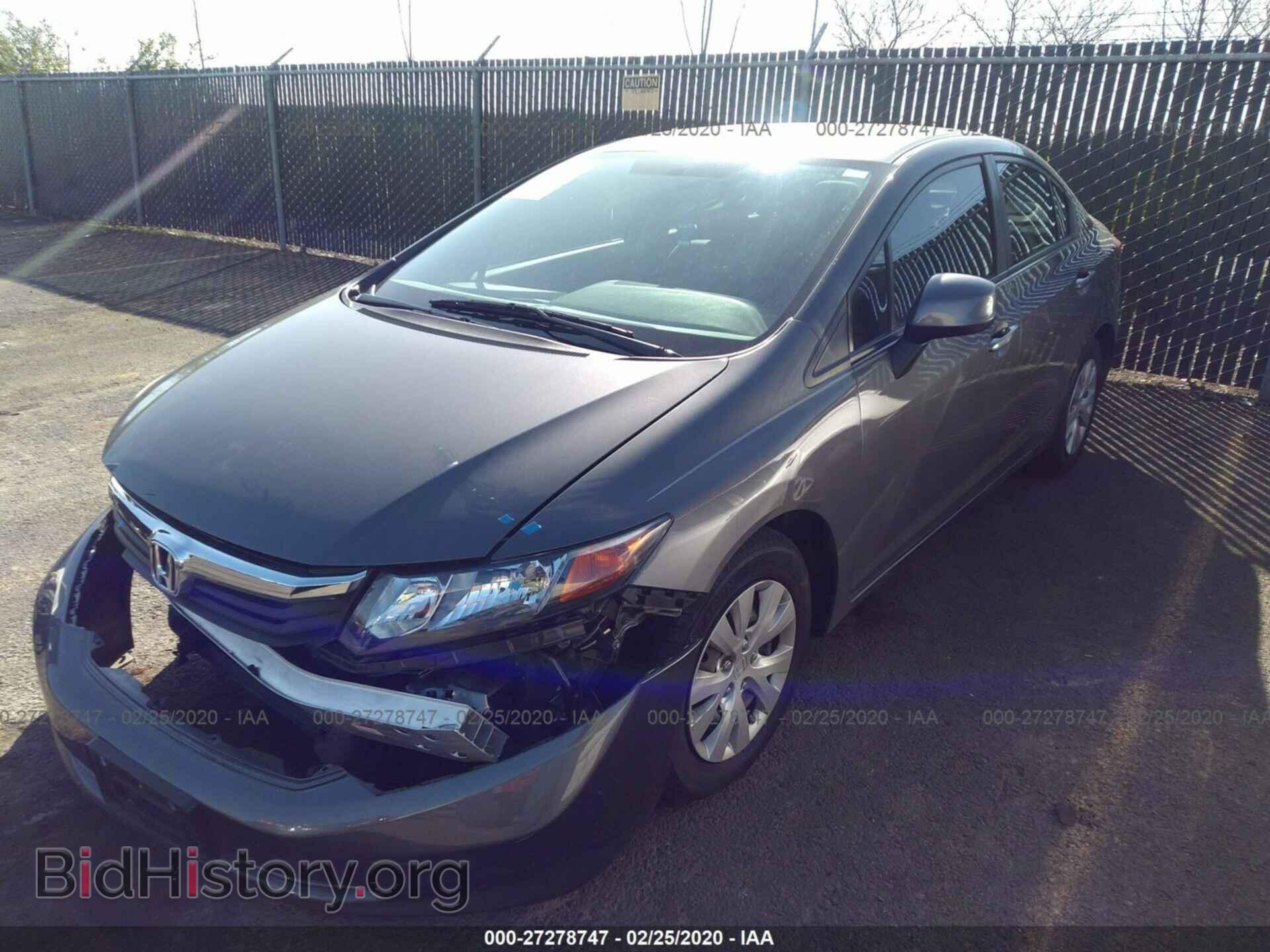 2012 Honda Civic - VIN: 2HGFB2F51CH608629 - Фото 2