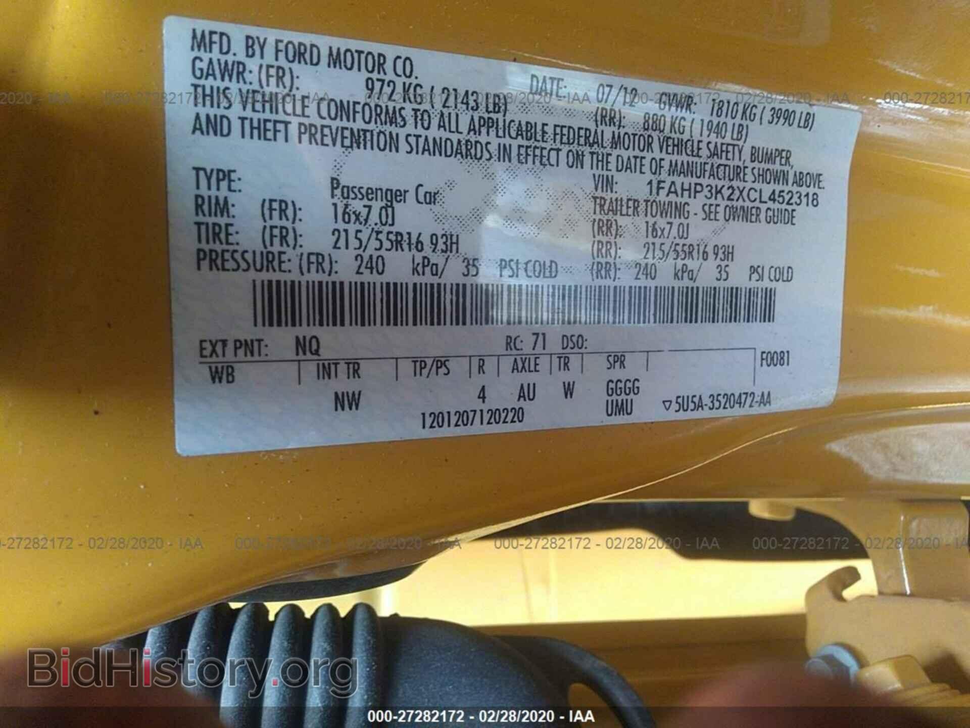 2012 FORD FOCUS - VIN: 1FAHP3K2XCL452318 - Photo 9
