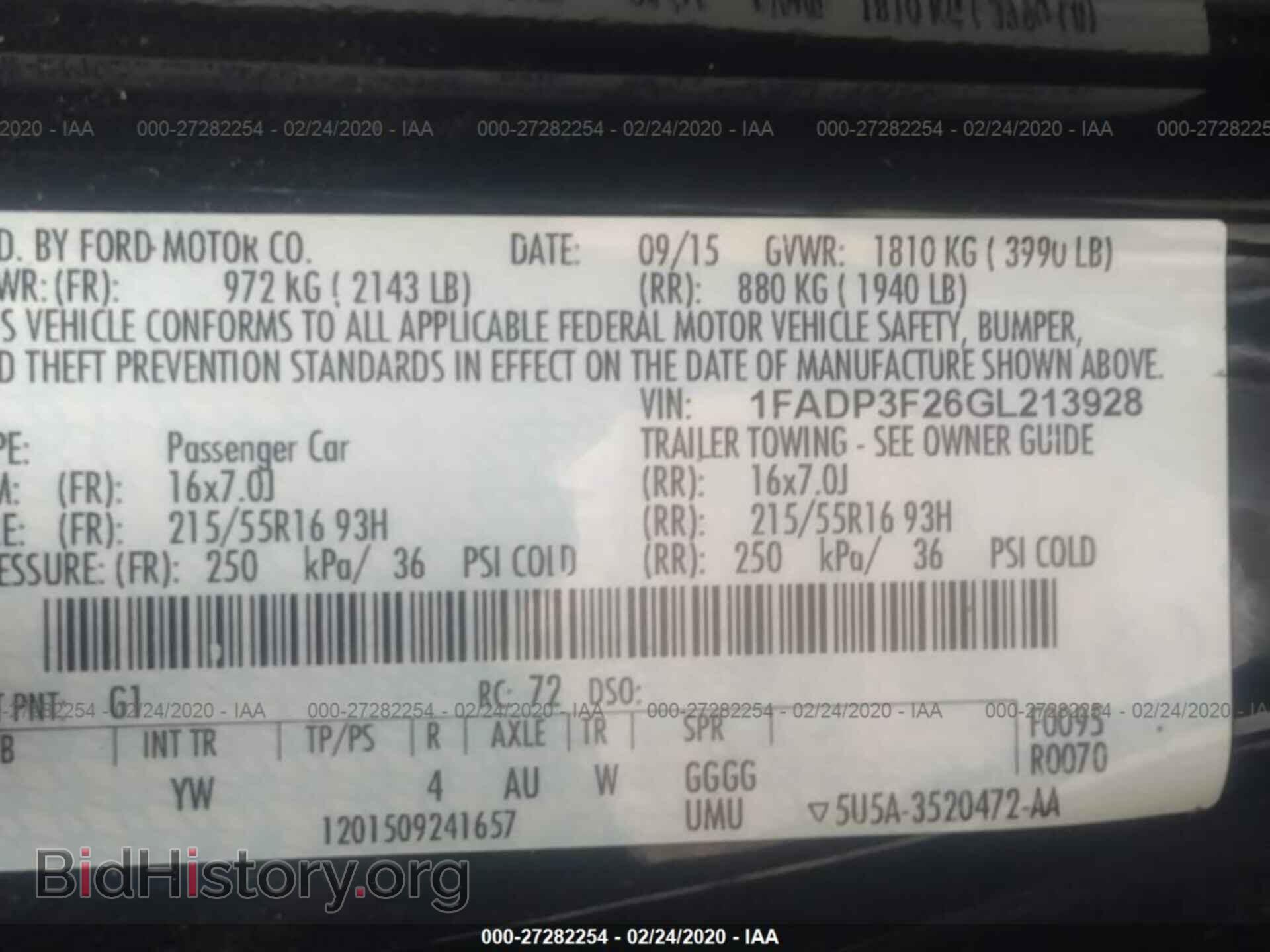 2016 FORD FOCUS - VIN: 1FADP3F26GL213928 - Фото 9