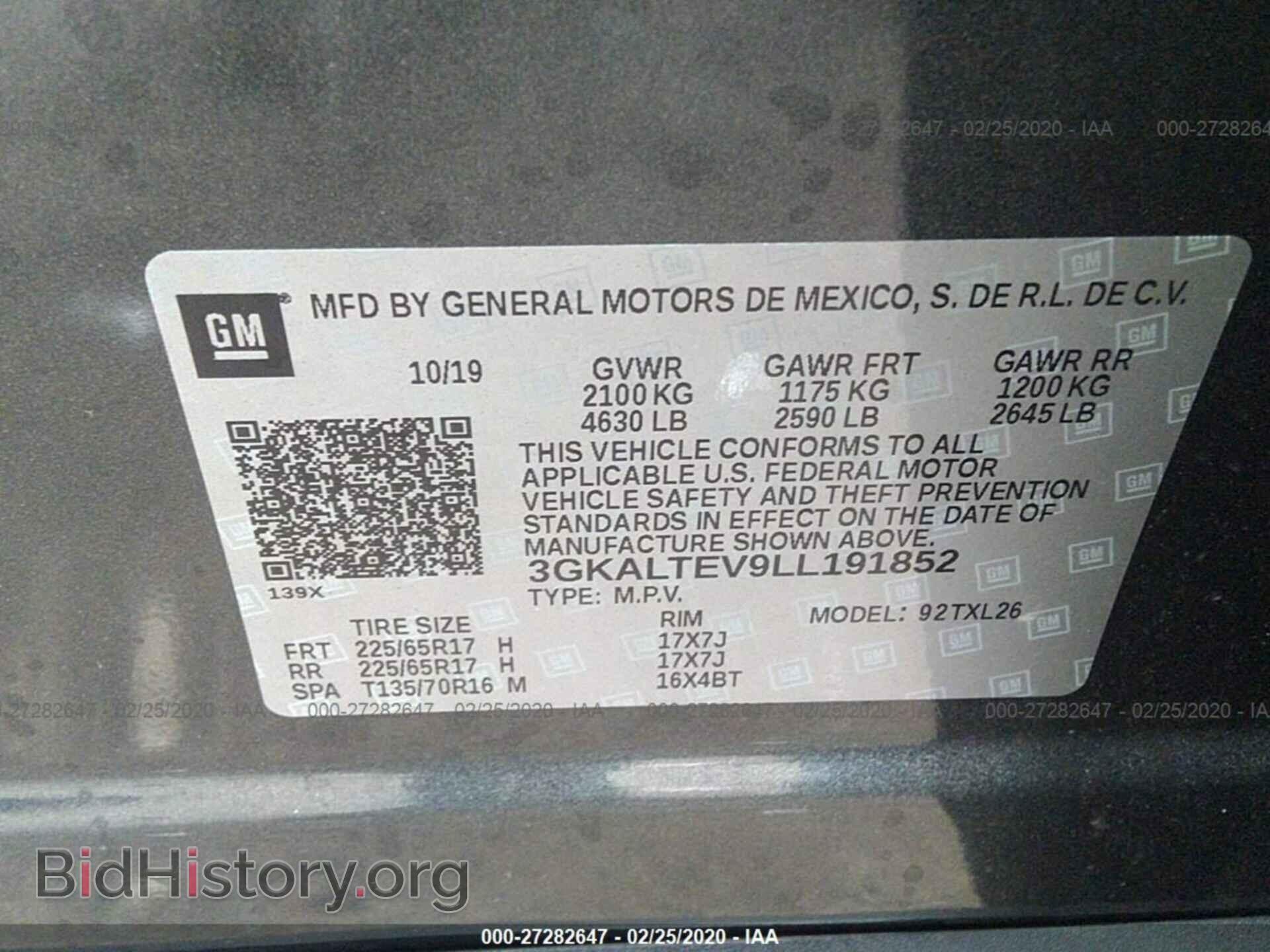 2020 GMC TERRAIN - VIN: 3GKALTEV9LL191852 - Фото 9