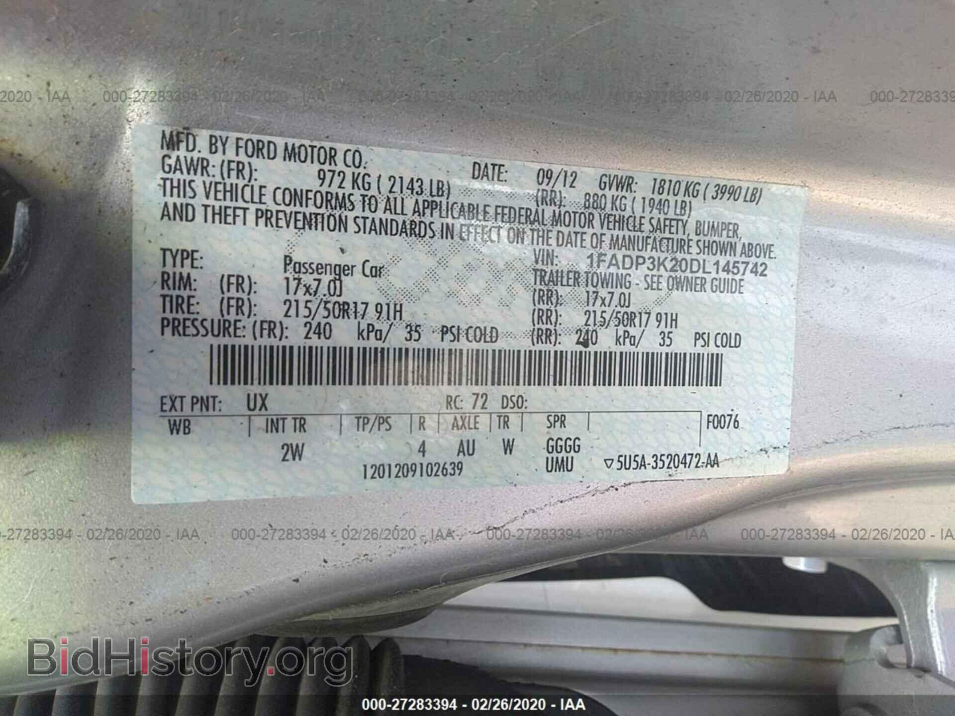 2013 FORD FOCUS - VIN: 1FADP3K20DL145742 - Фото 9