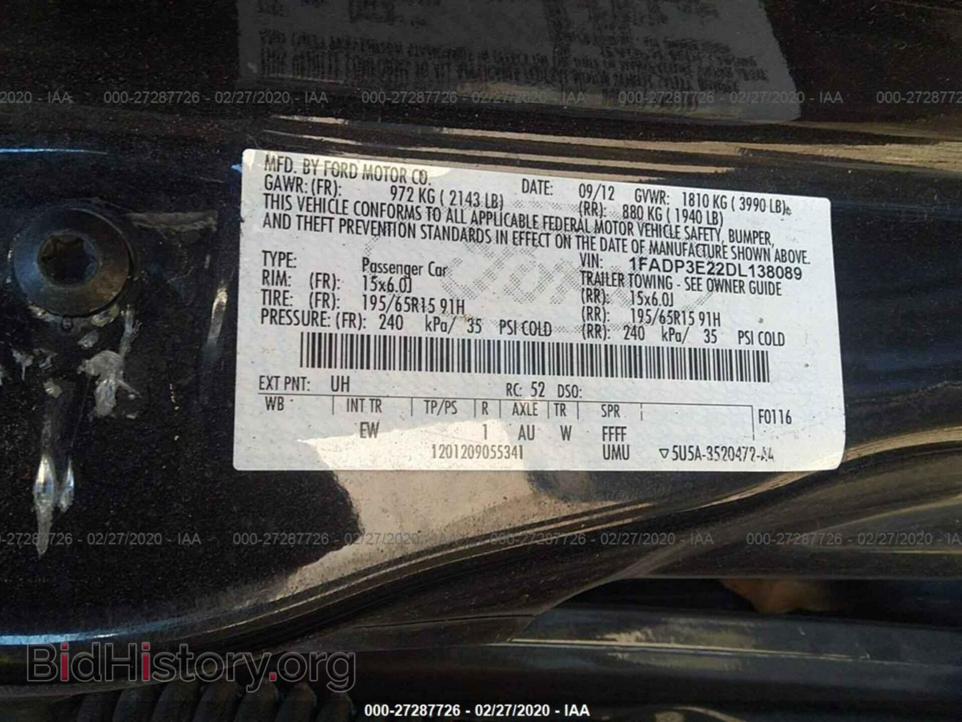 2013 FORD FOCUS - VIN: 1FADP3E22DL138089 - Photo 9