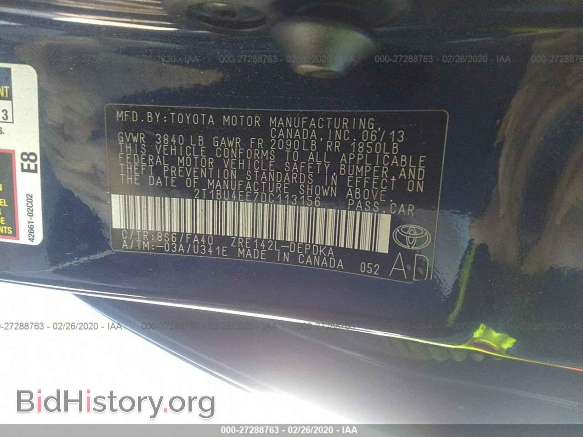2013 TOYOTA COROLLA - VIN: 2T1BU4EE7DC113156 - Фото 9