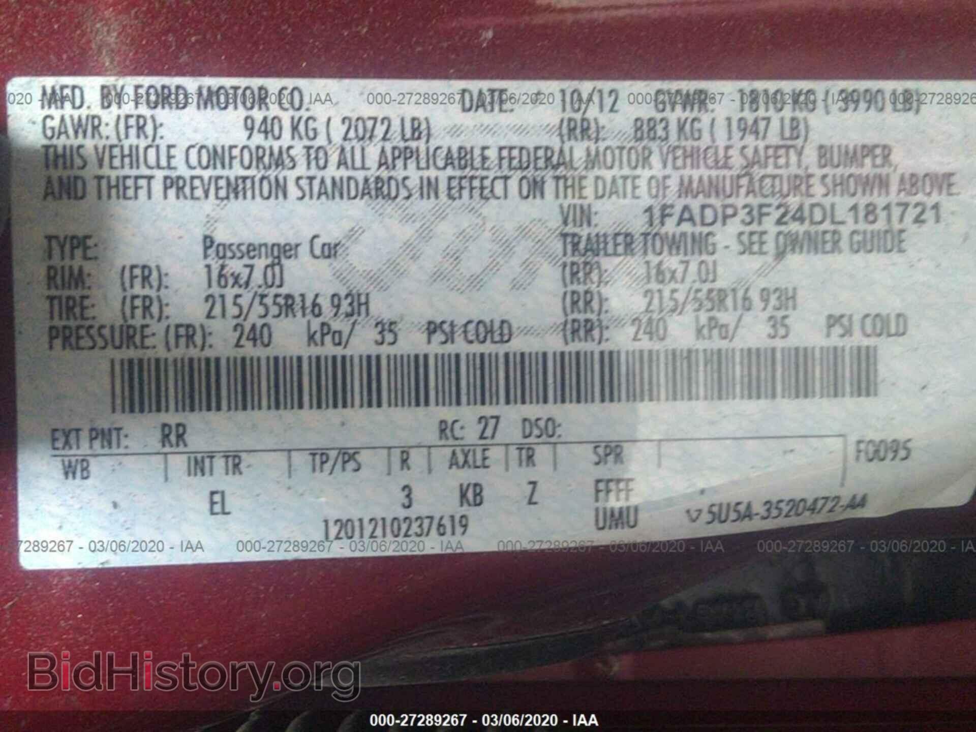 2013 FORD FOCUS - VIN: 1FADP3F24DL181721 - Photo 9