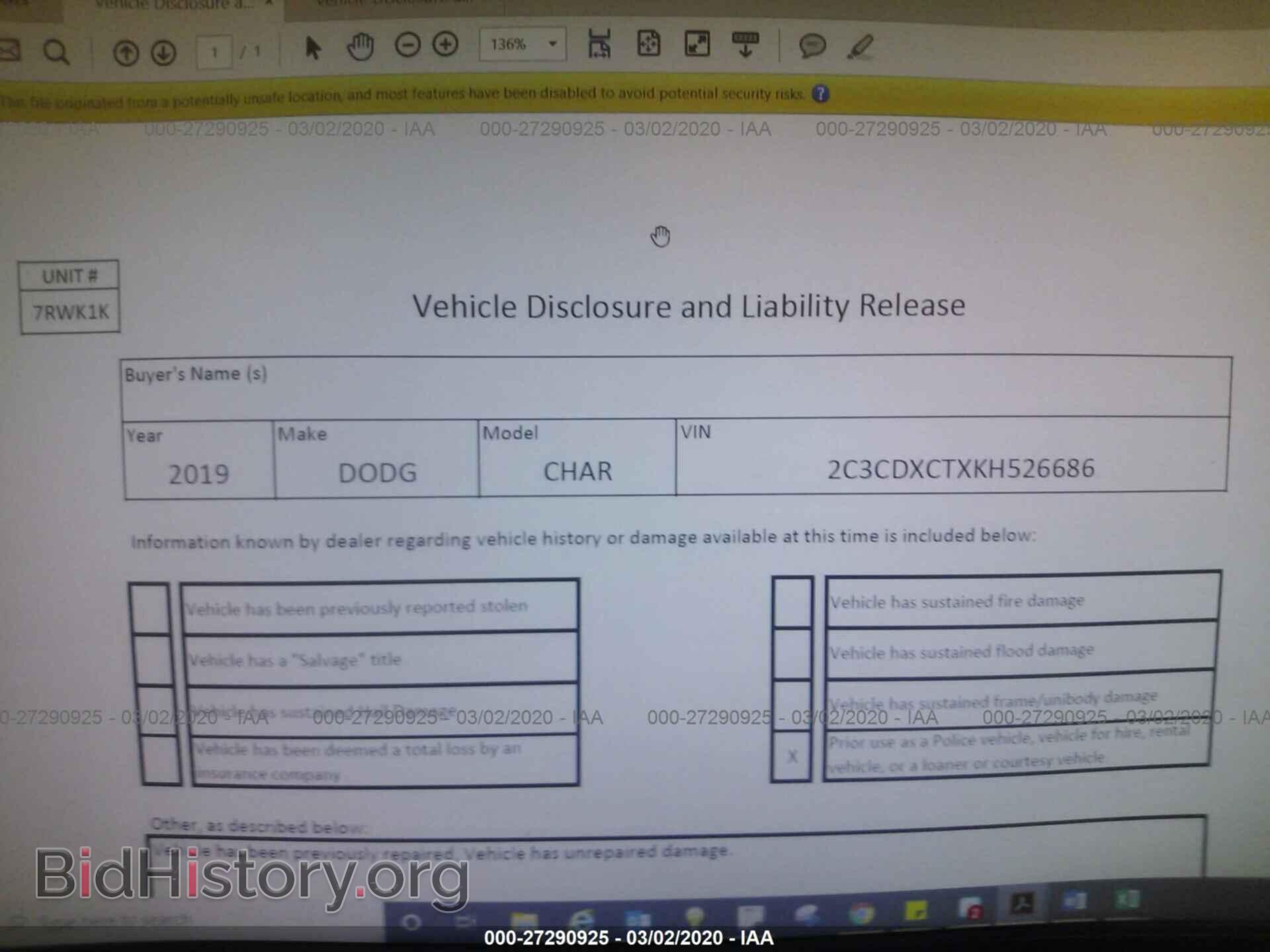 2019 DODGE CHARGER - VIN: 2C3CDXCTXKH526686 - Photo 6