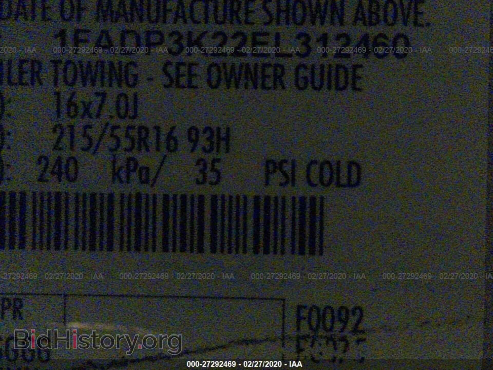 2014 FORD FOCUS - VIN: 1FADP3K22EL312460 - Фото 9