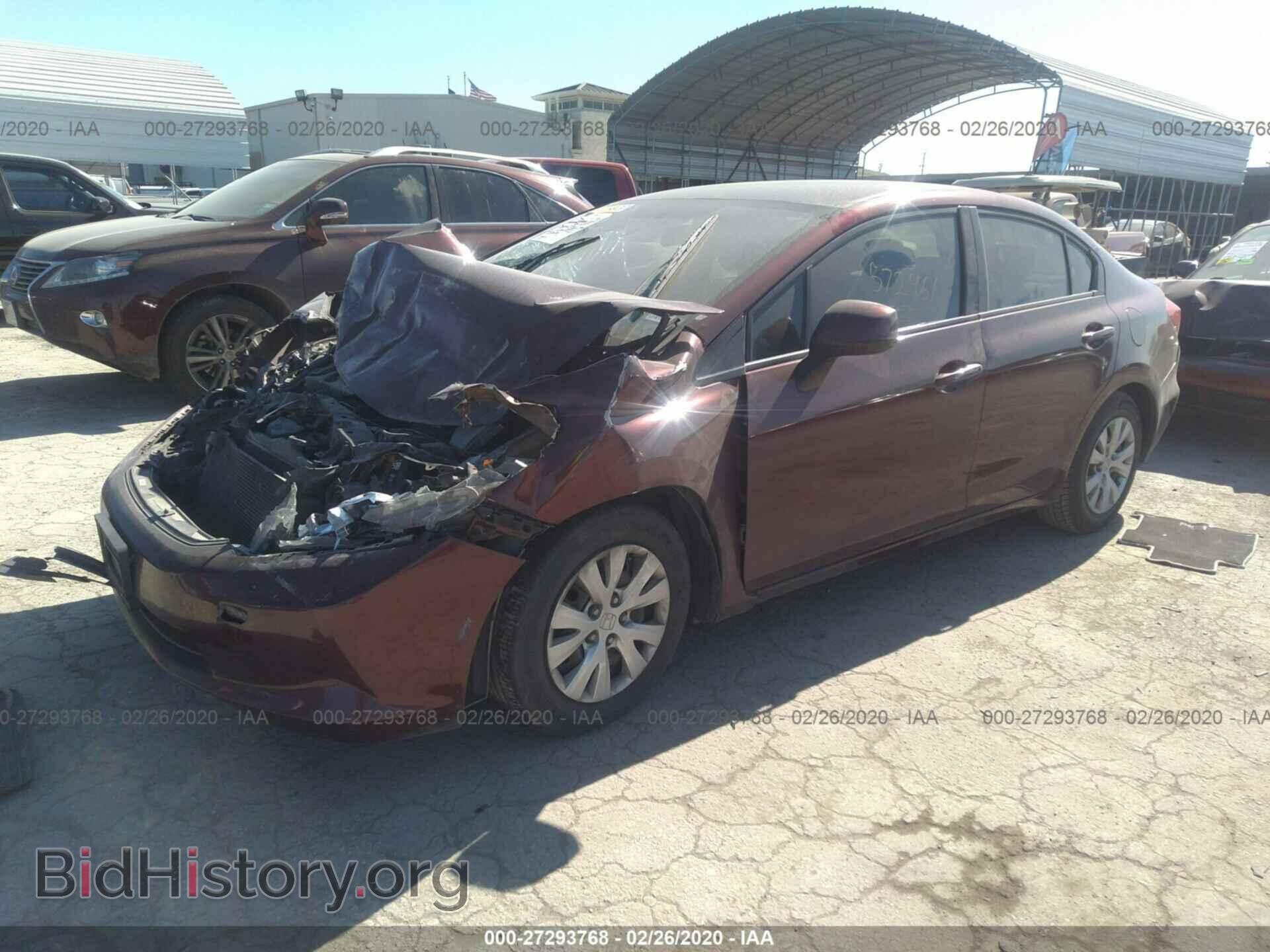 2012 HONDA CIVIC - VIN: 2HGFB2F55CH572461 - Фото 2