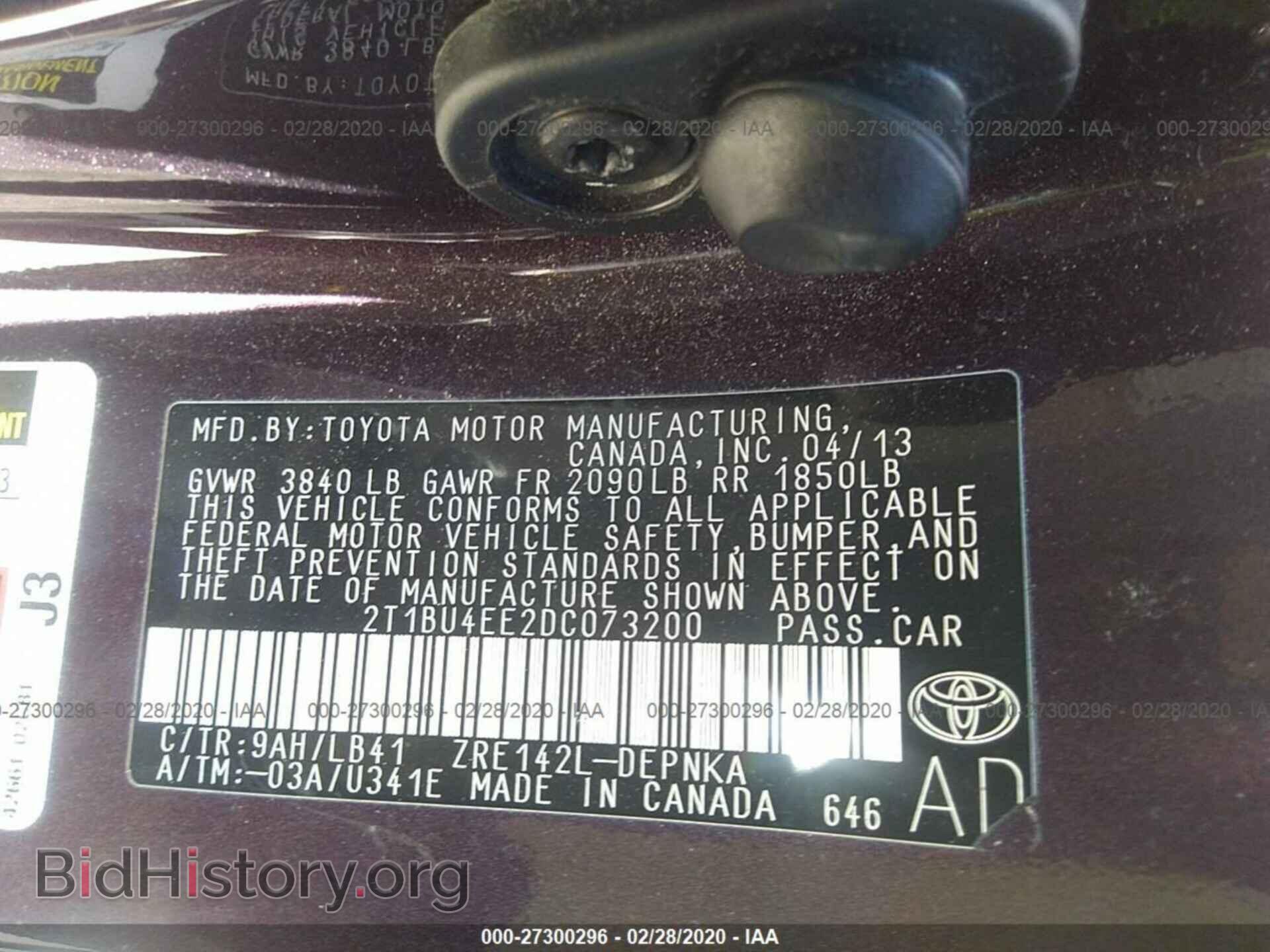 2013 TOYOTA COROLLA - VIN: 2T1BU4EE2DC073200 - Фото 9