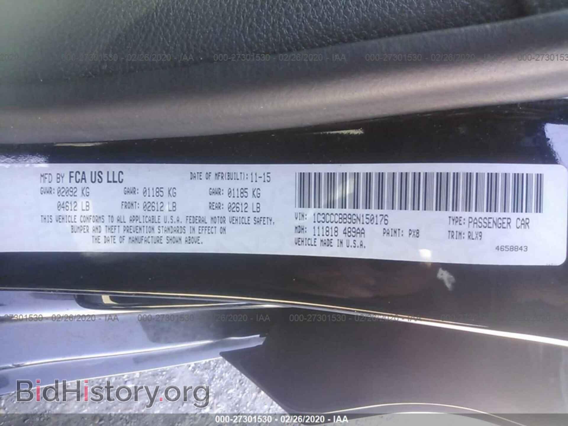 2016 CHRYSLER 200 - VIN: 1C3CCCBB9GN150176 - Фото 9