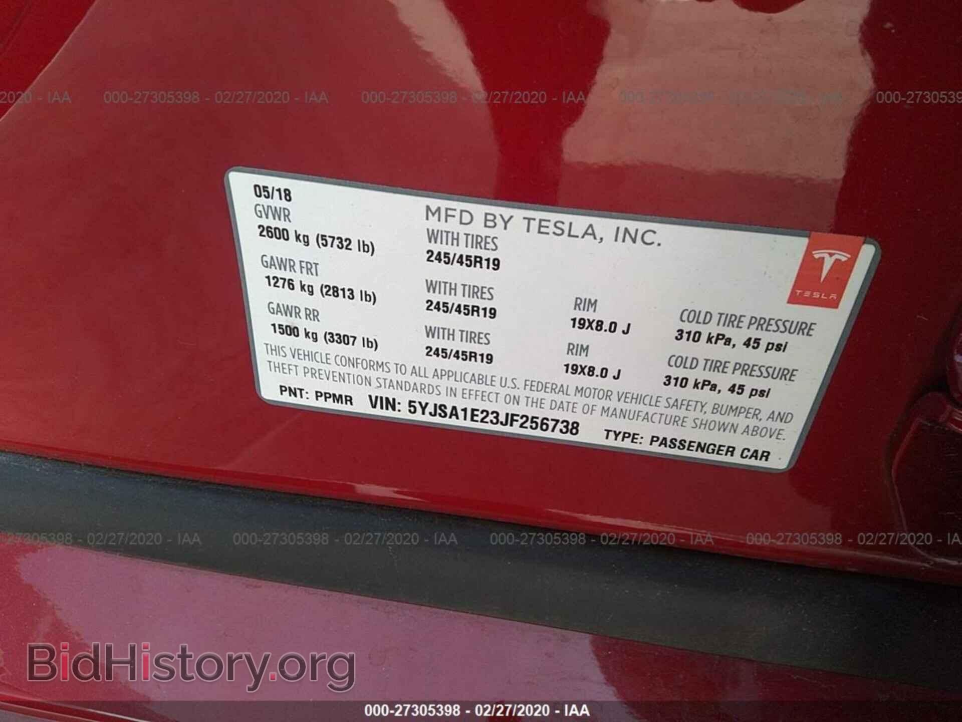 2018 TESLA MODEL S - VIN: 5YJSA1E23JF256738 - Photo 9