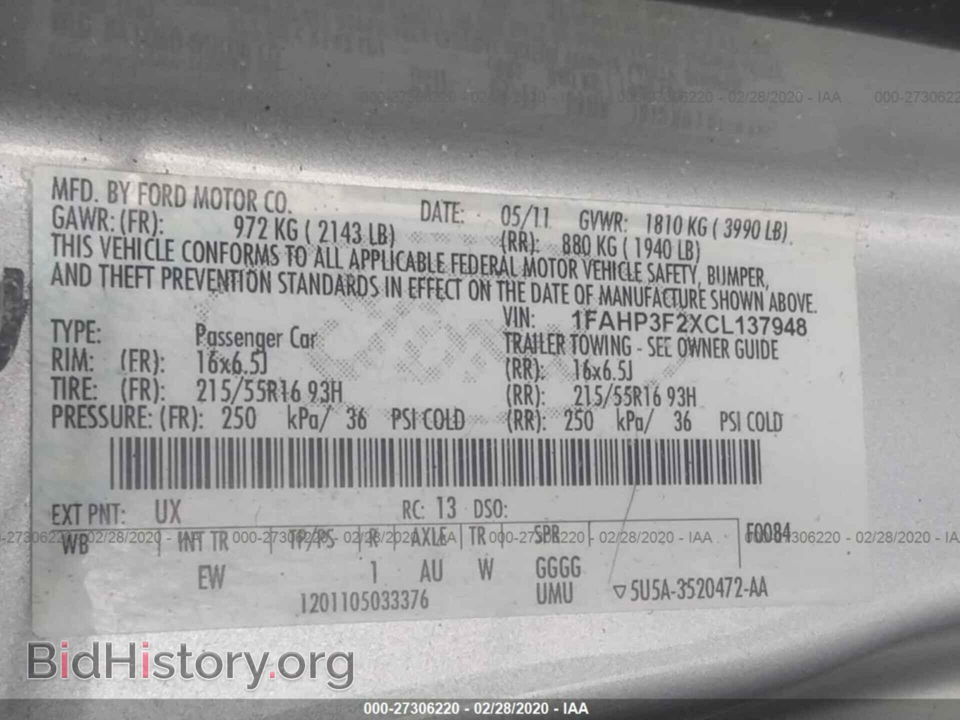 2012 FORD FOCUS - VIN: 1FAHP3F2XCL137948 - Photo 9