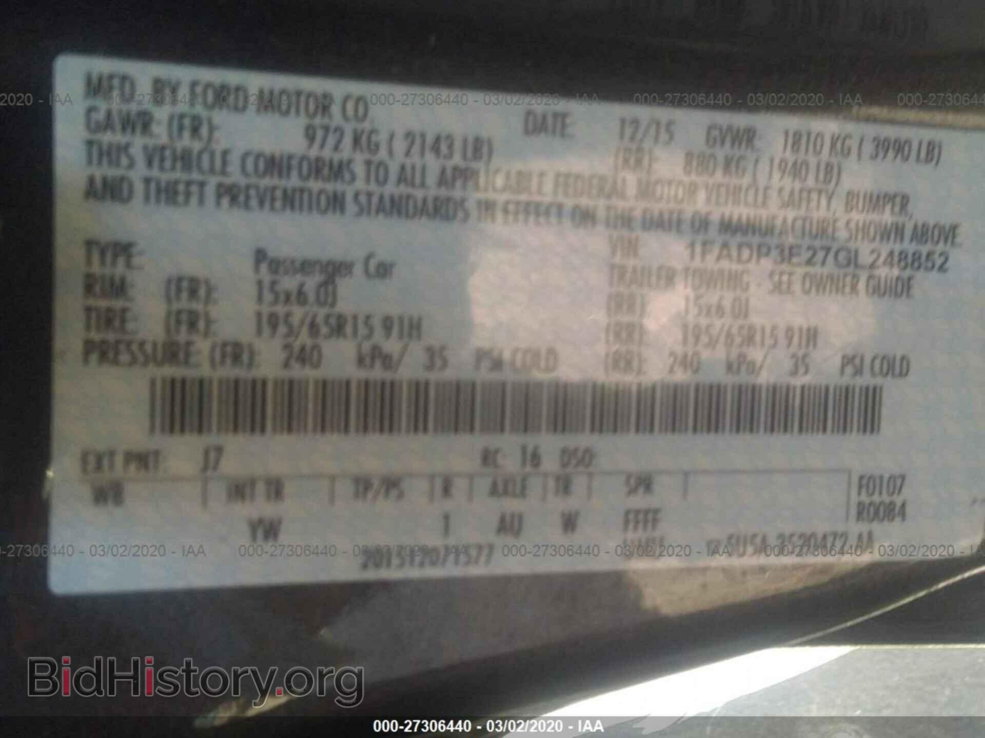 2016 FORD FOCUS - VIN: 1FADP3E27GL248852 - Фото 9
