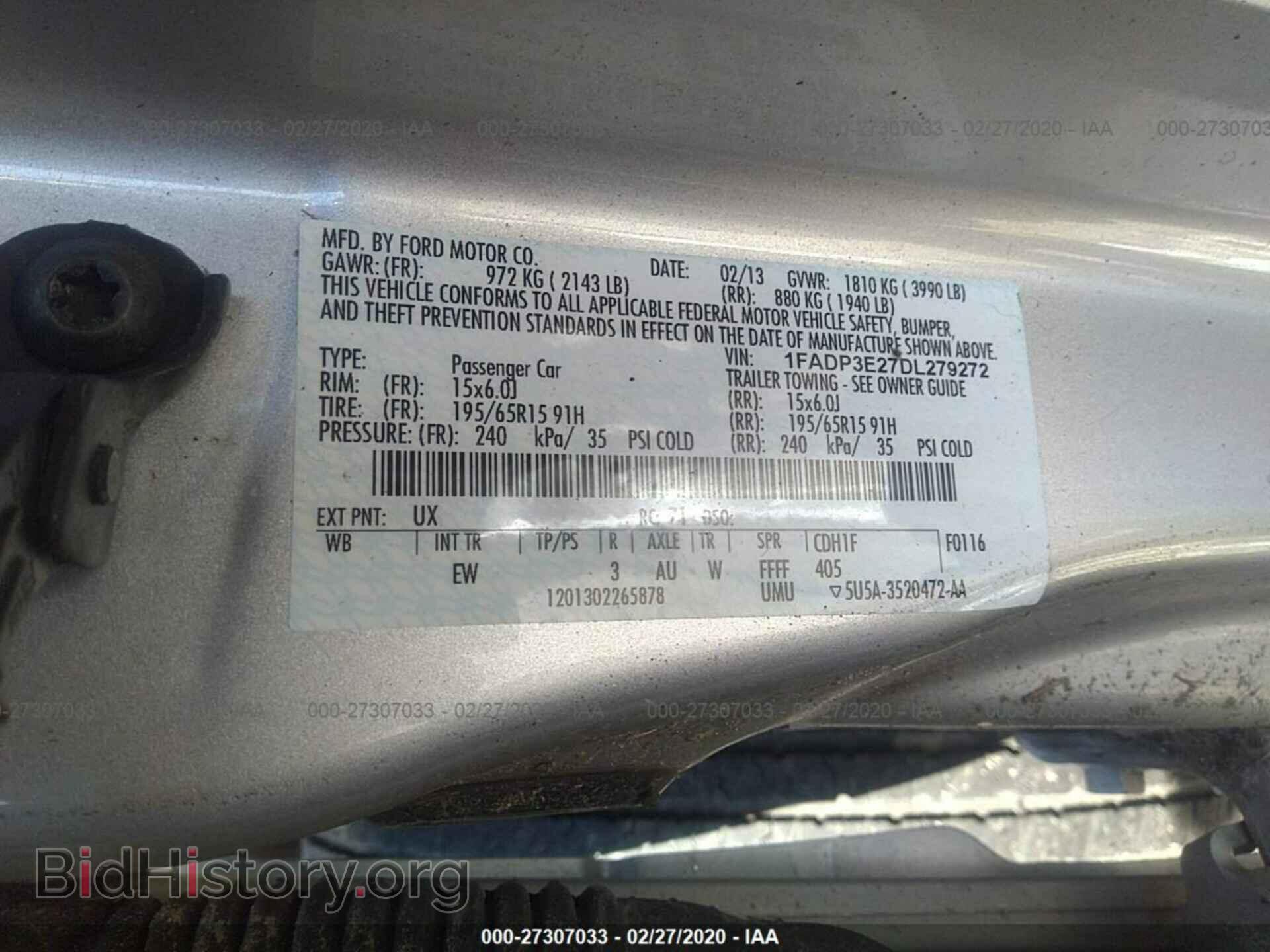 2013 FORD FOCUS - VIN: 1FADP3E27DL279272 - Фото 9