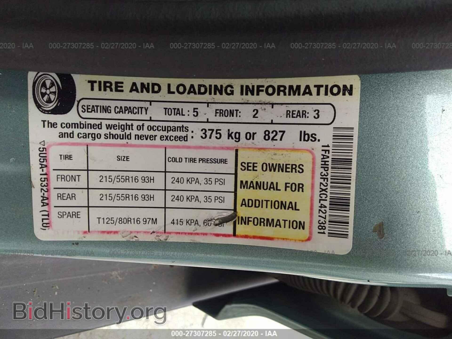 2012 FORD FOCUS - VIN: 1FAHP3F2XCL427381 - Photo 9