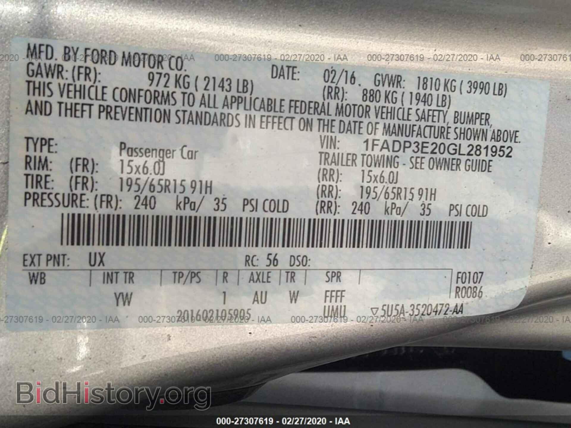 2016 FORD FOCUS - VIN: 1FADP3E20GL281952 - Photo 9