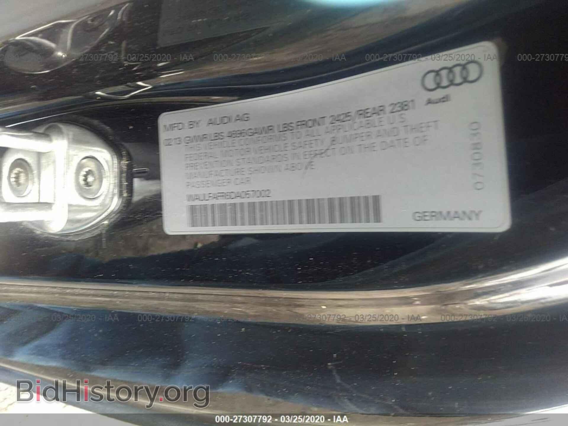 2013 AUDI A5 - VIN: WAULFAFR6DA057002 - Фото 9