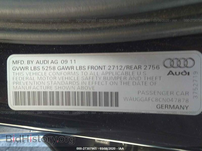 2012 Audi A6 (VIN WAUGGAFC8CN047878) — фото 9 из 11