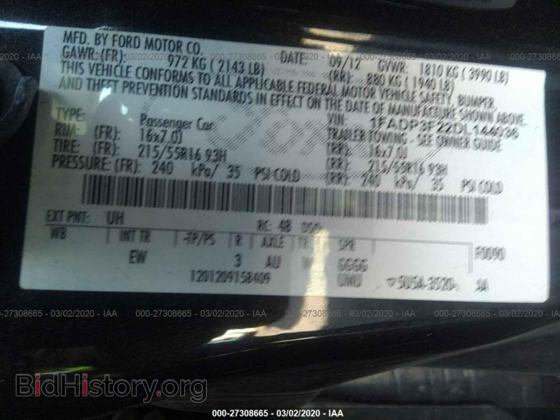 2013 FORD FOCUS - VIN: 1FADP3F22DL144036 - Photo 9