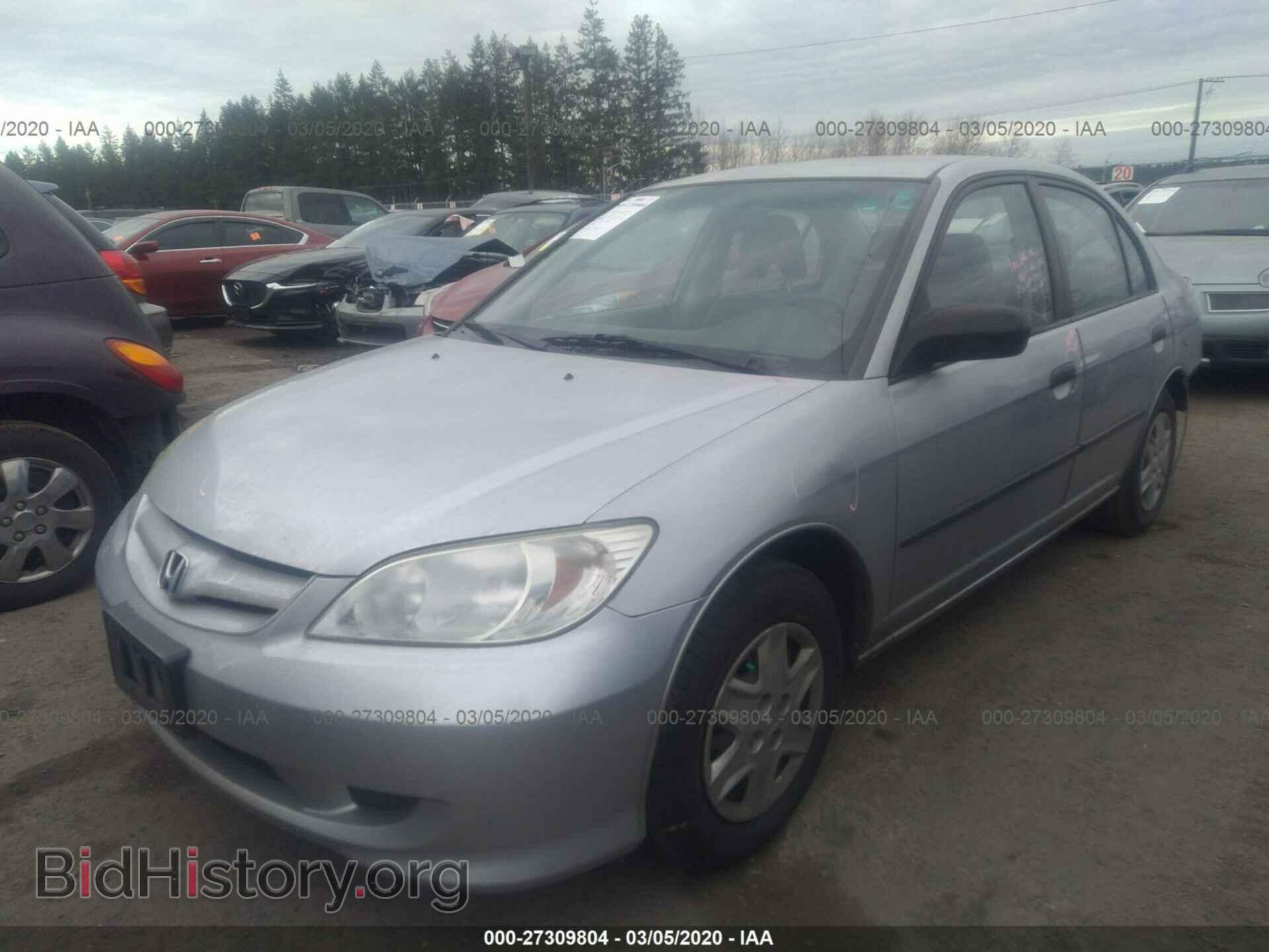 2005 HONDA CIVIC - VIN: 2HGES16425H562177 - Фото 2