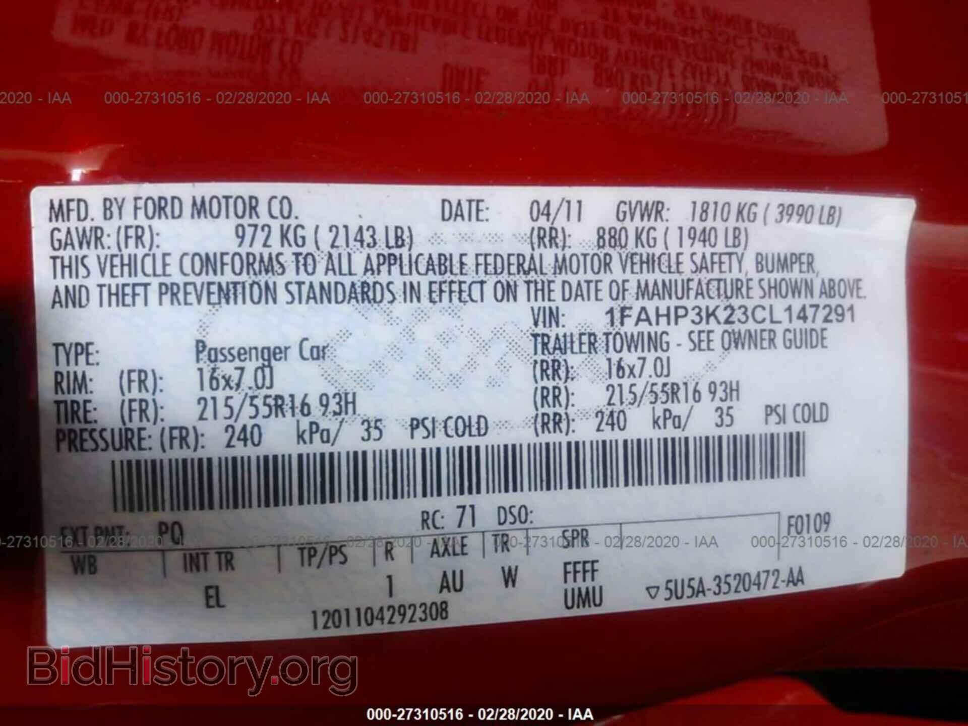 2012 FORD FOCUS - VIN: 1FAHP3K23CL147291 - Photo 9