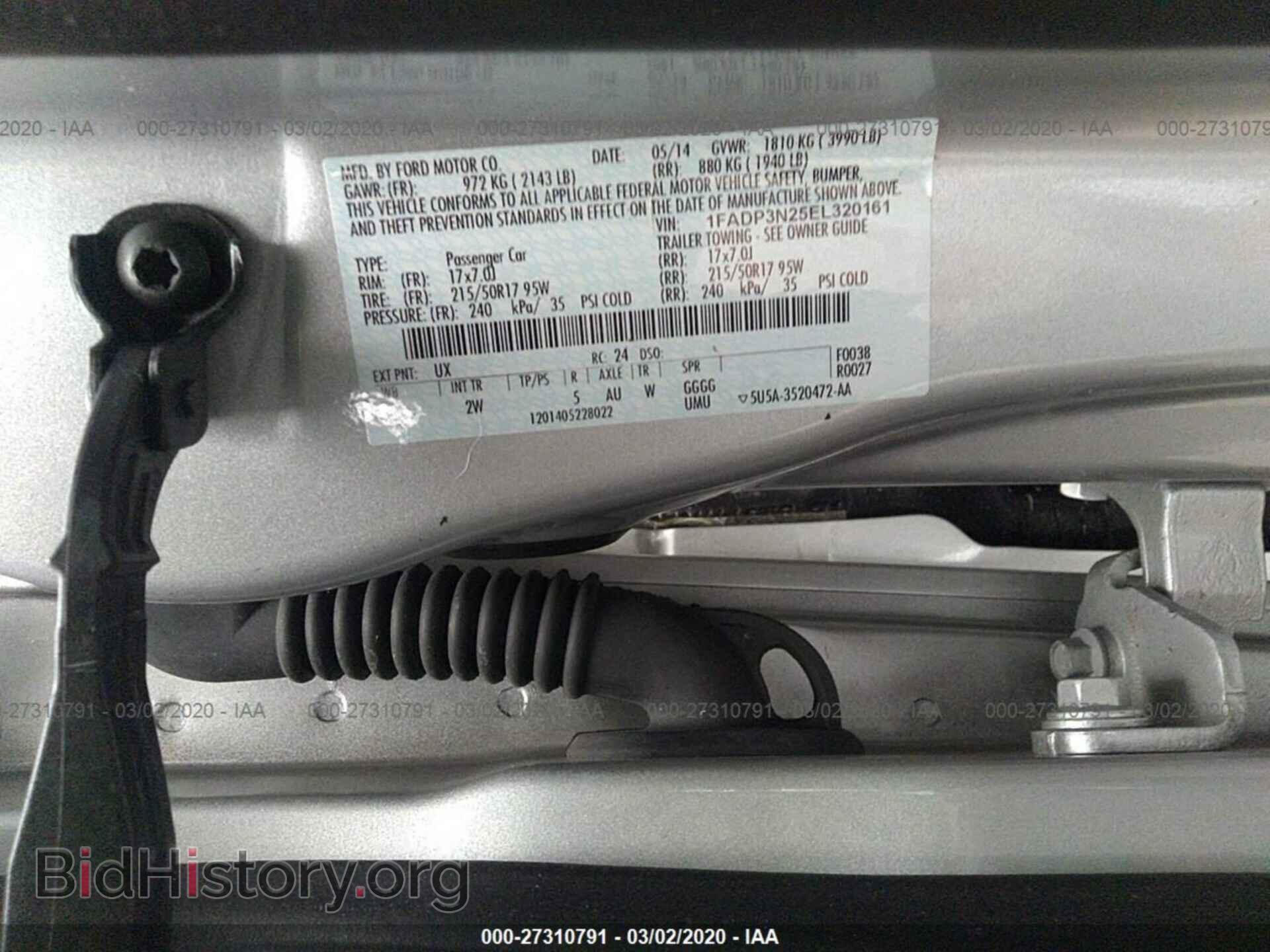 2014 FORD FOCUS - VIN: 1FADP3N25EL320161 - Photo 9