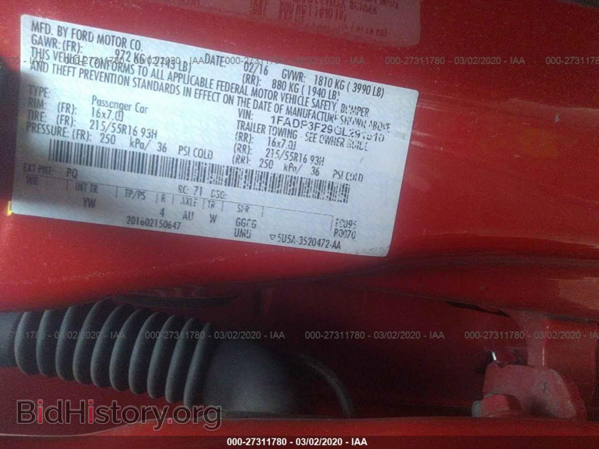 2016 FORD FOCUS - VIN: 1FADP3F29GL291510 - Фото 9