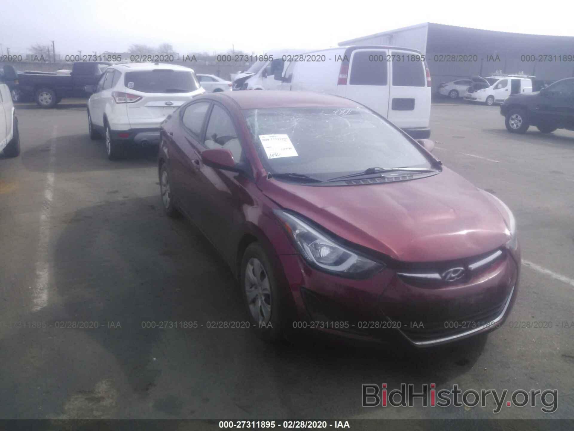 Photo 5NPDH4AE1GH709304 - HYUNDAI ELANTRA 2016