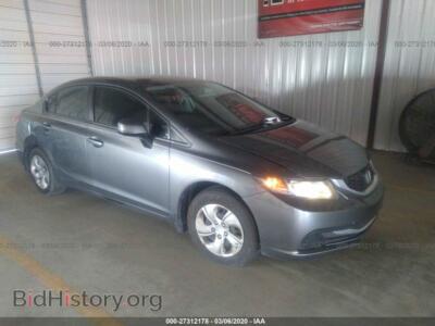2013 Honda CIVIC LX, серый — VIN 19XFB2F57DE034193, IAAI