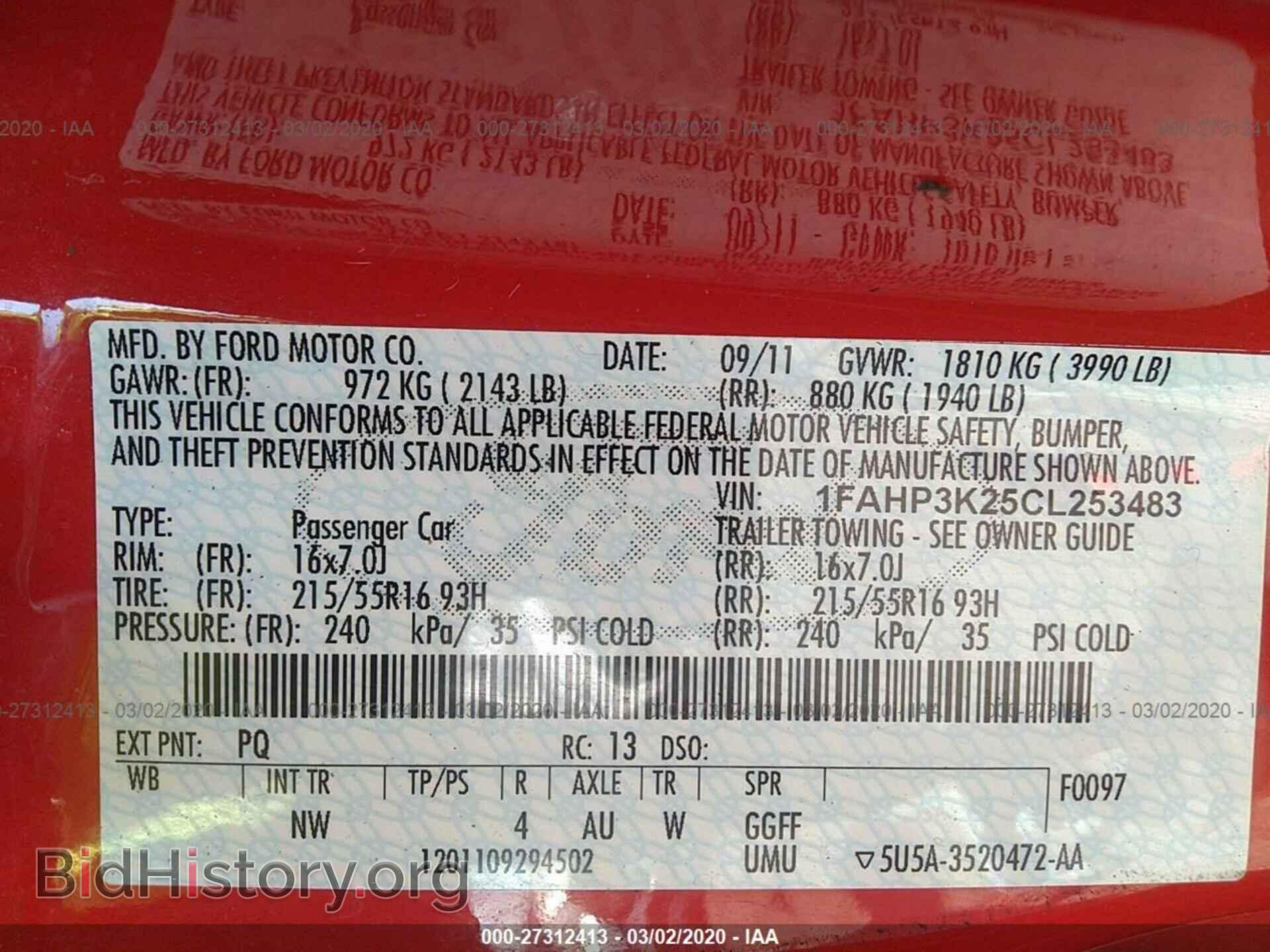 2012 FORD FOCUS - VIN: 1FAHP3K25CL253483 - Photo 9