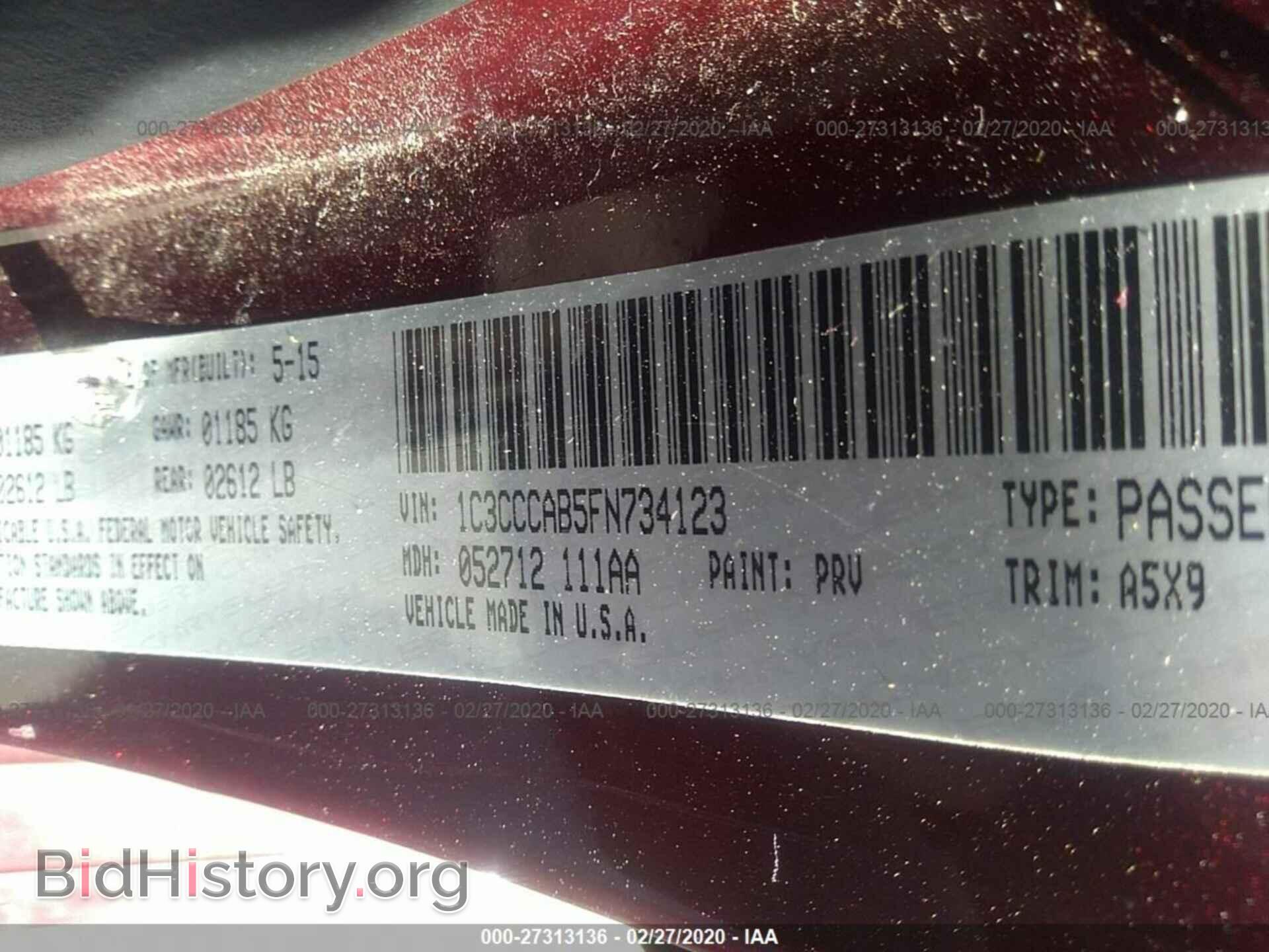 2015 CHRYSLER 200 - VIN: 1C3CCCAB5FN734123 - Фото 9