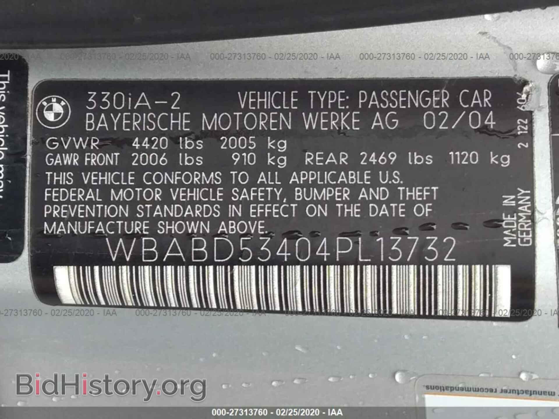 2004 BMW 330 - VIN: WBABD53404PL13732 - Photo 9