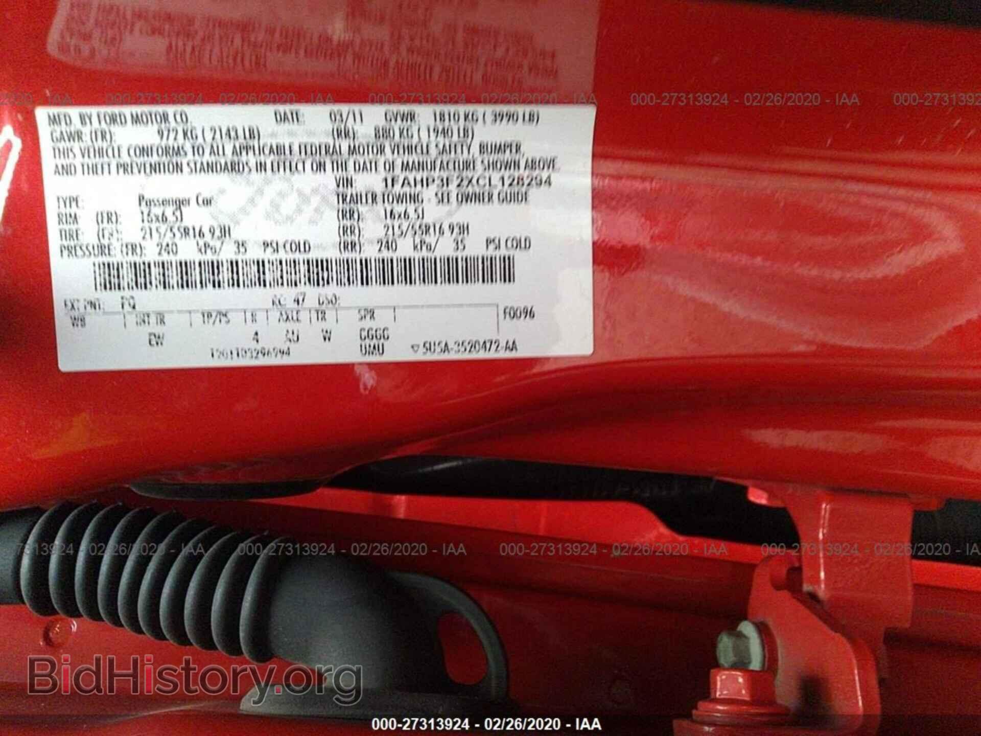 2012 FORD FOCUS - VIN: 1FAHP3F2XCL128294 - Фото 9