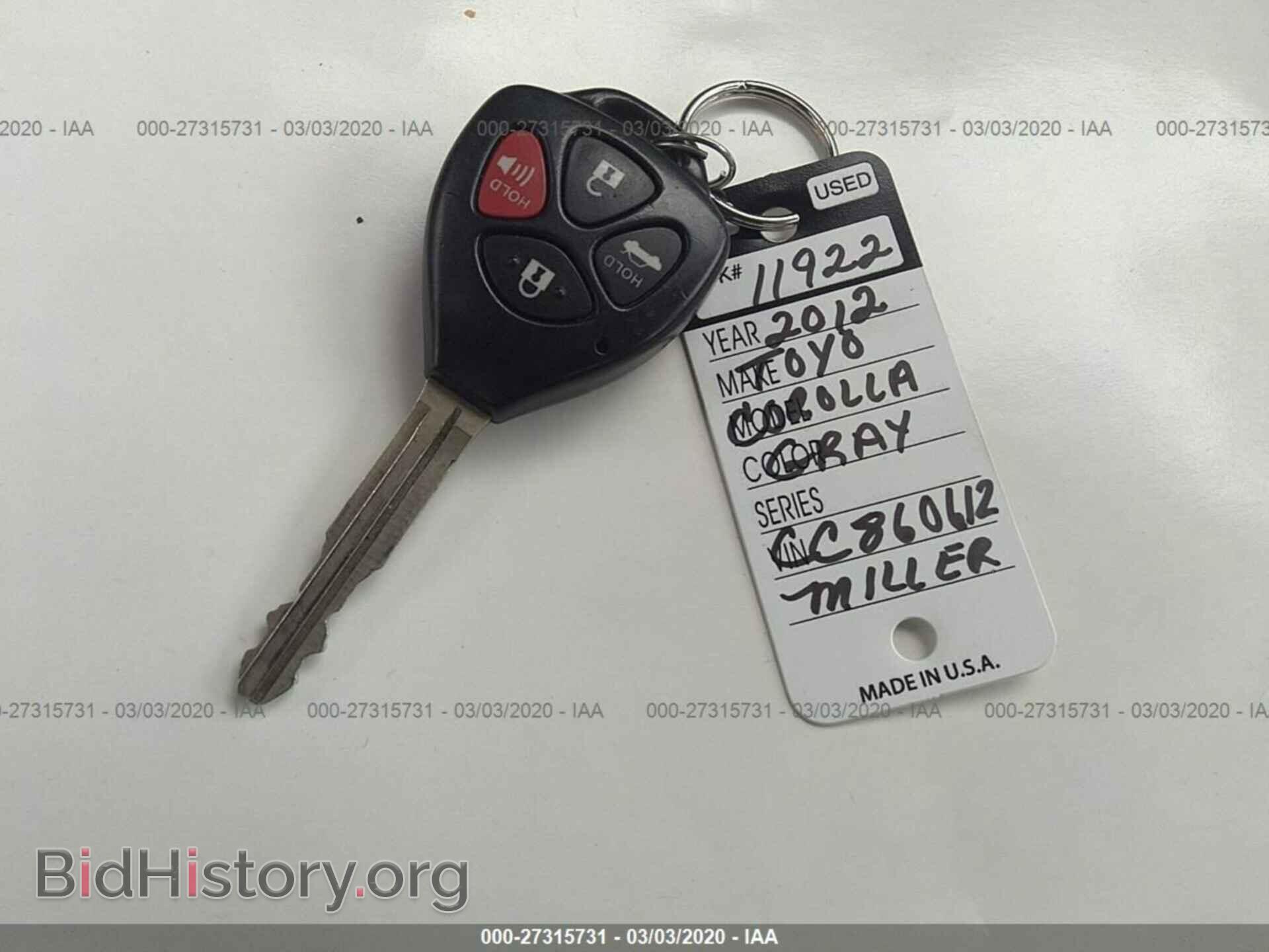 2012 TOYOTA COROLLA - VIN: 2T1BU4EE7CC860612 - Фото 11