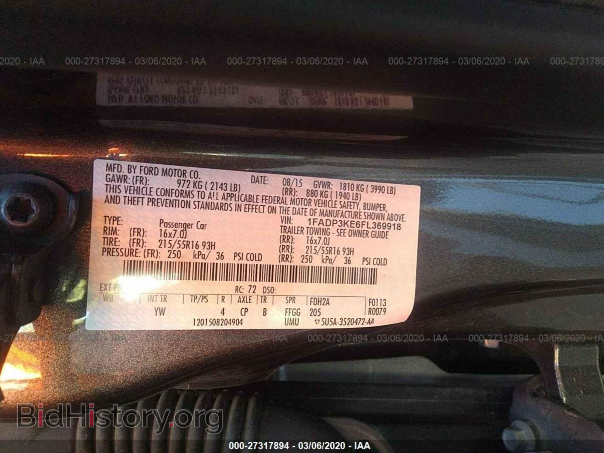 2015 FORD FOCUS - VIN: 1FADP3KE6FL369918 - Фото 9