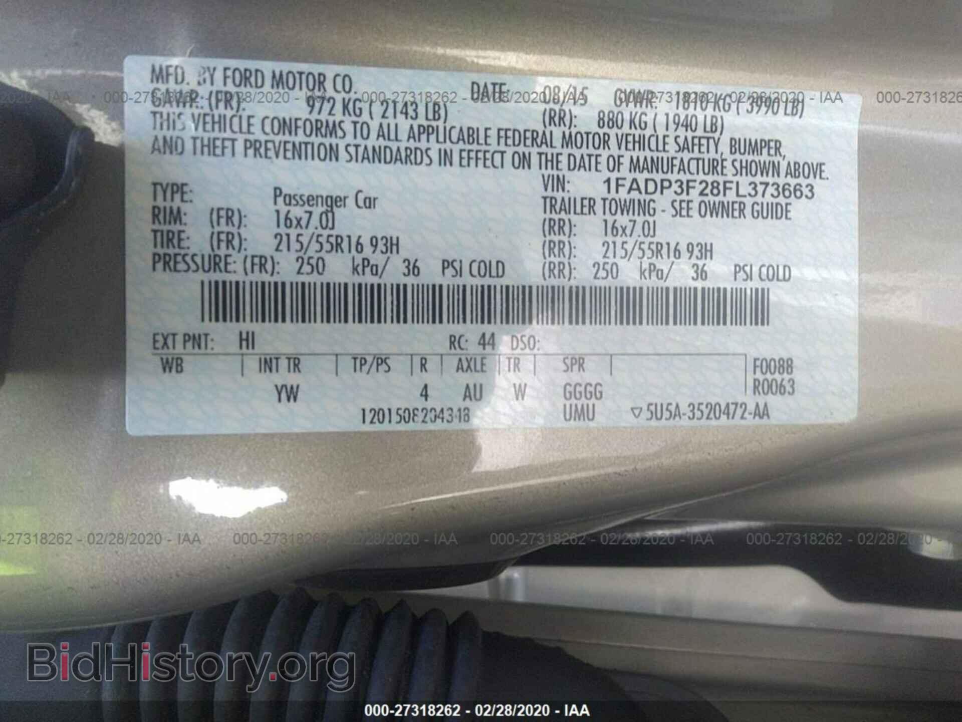 2015 FORD FOCUS - VIN: 1FADP3F28FL373663 - Photo 9